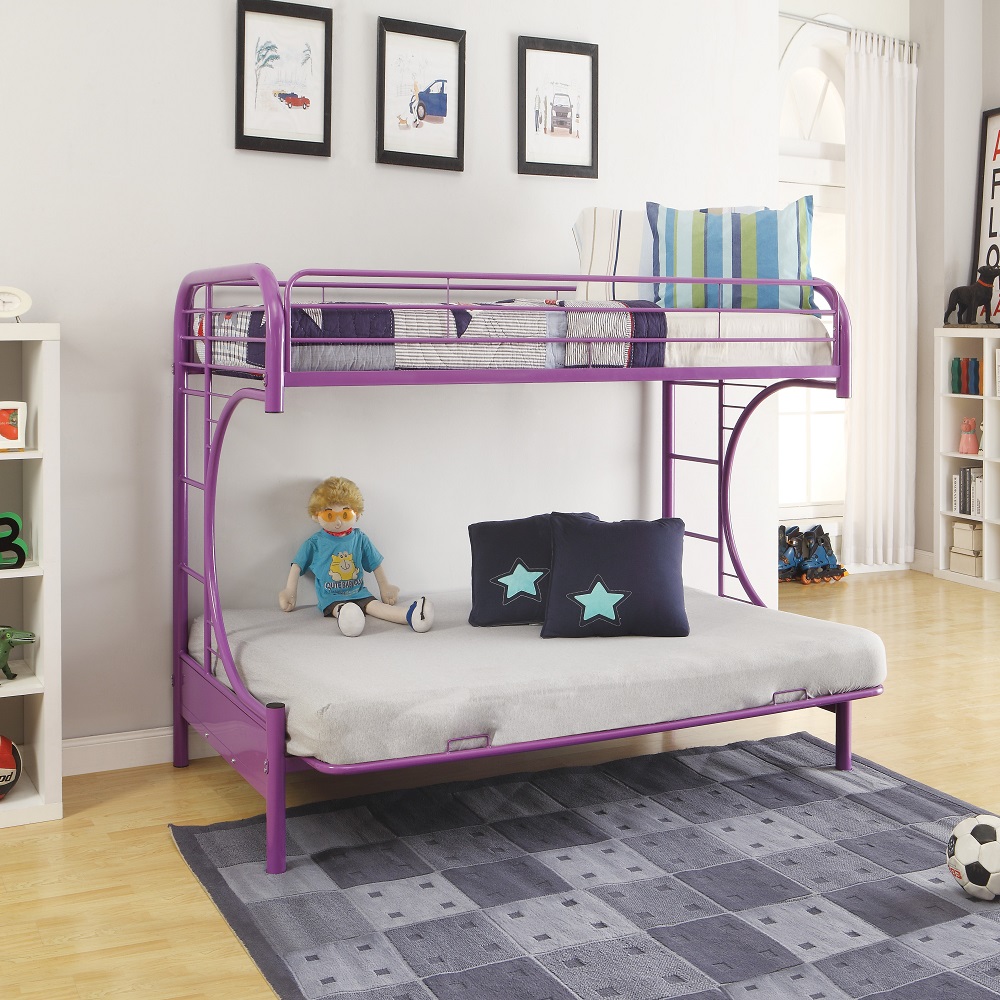 Acme Eclipse Twin/Full Futon Bunk Bed Model 02091W-PU