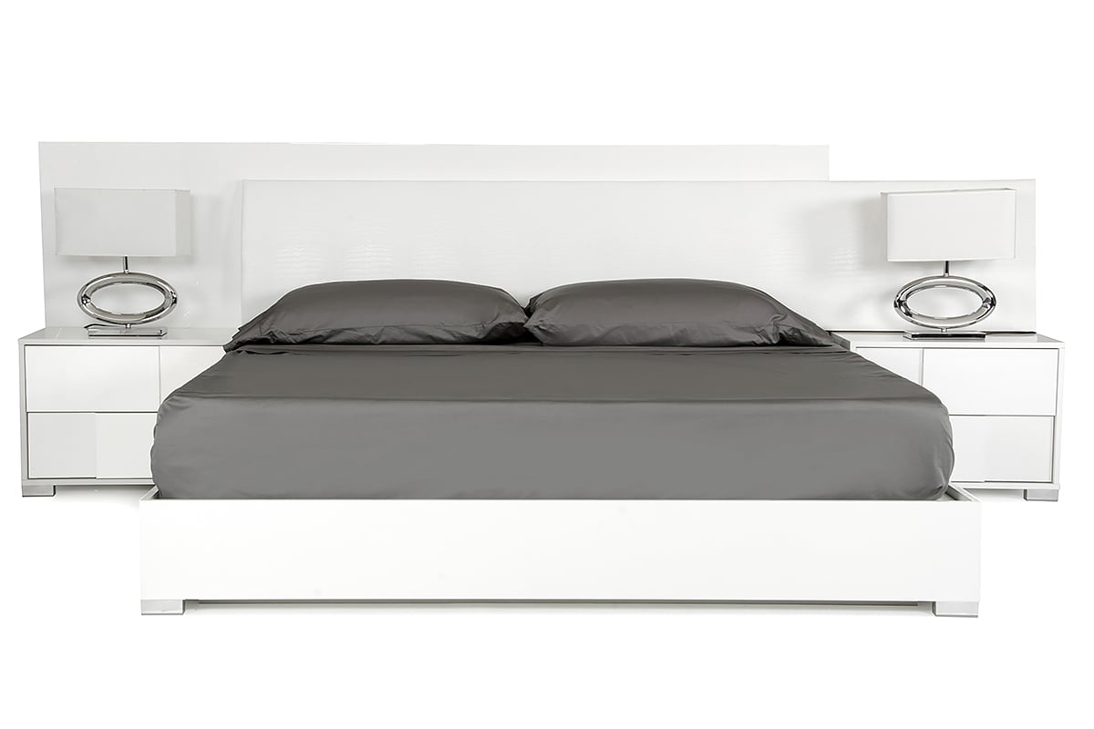 LA Furniture California King Monza Italian Modern White Bed VGACMONZA-BED-CK Contemporary Style by Vig Furnitrue Number 78600 Catch Home Goods