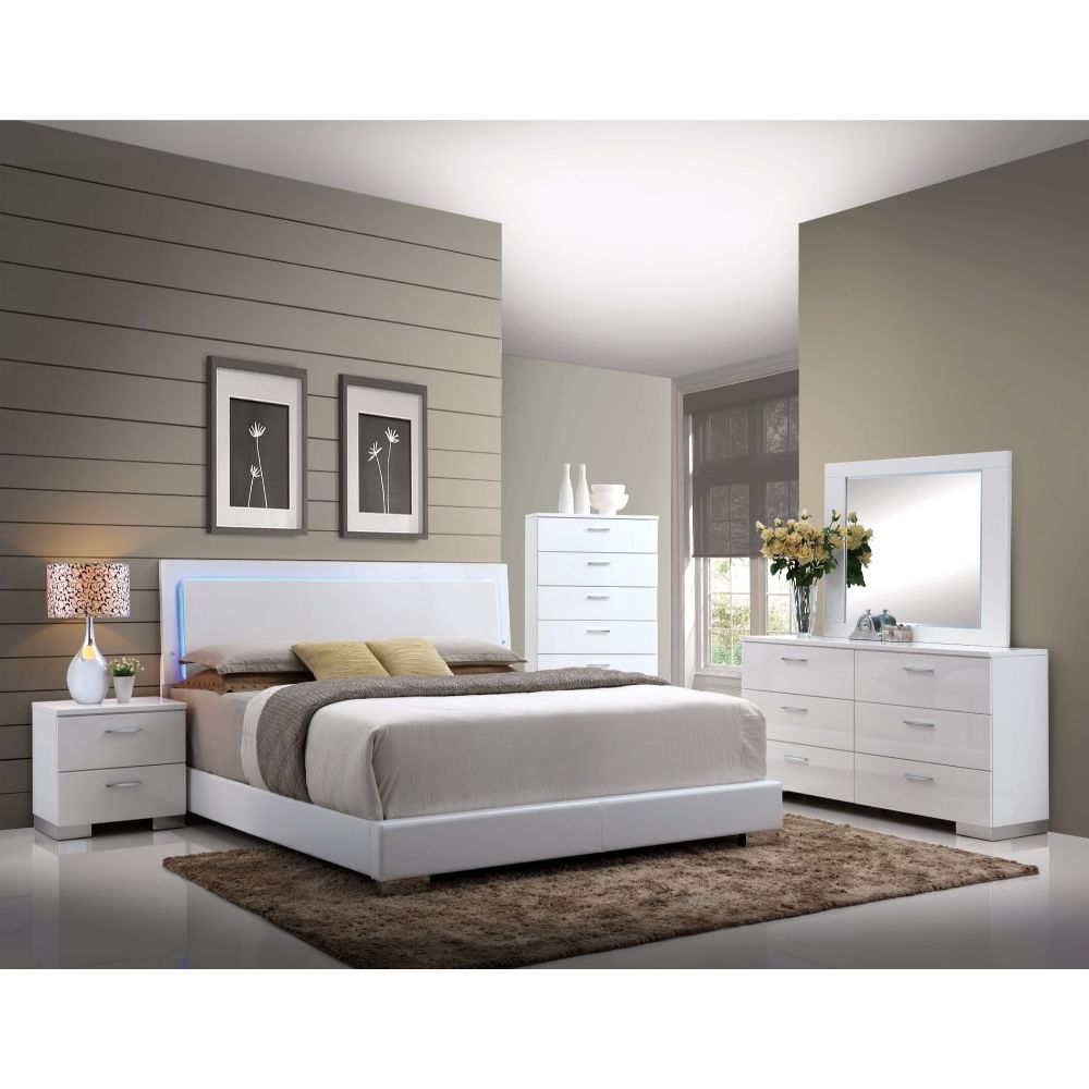 Acme Lorimar Queen Bed with Led Model 22640Q