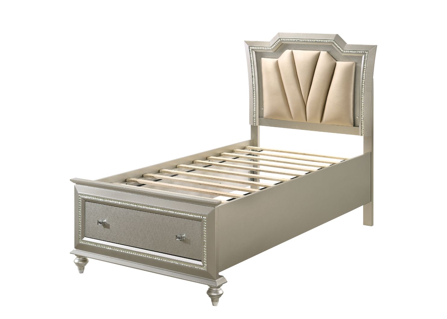 Acme Kaitlyn Twin Bed with Led & Storage Model 27240T