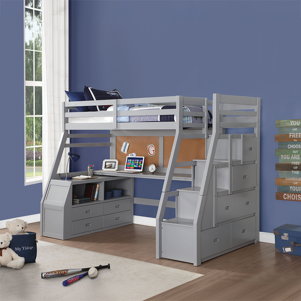 Acme Jason II Twin Loft Bed with Storage Model 37445