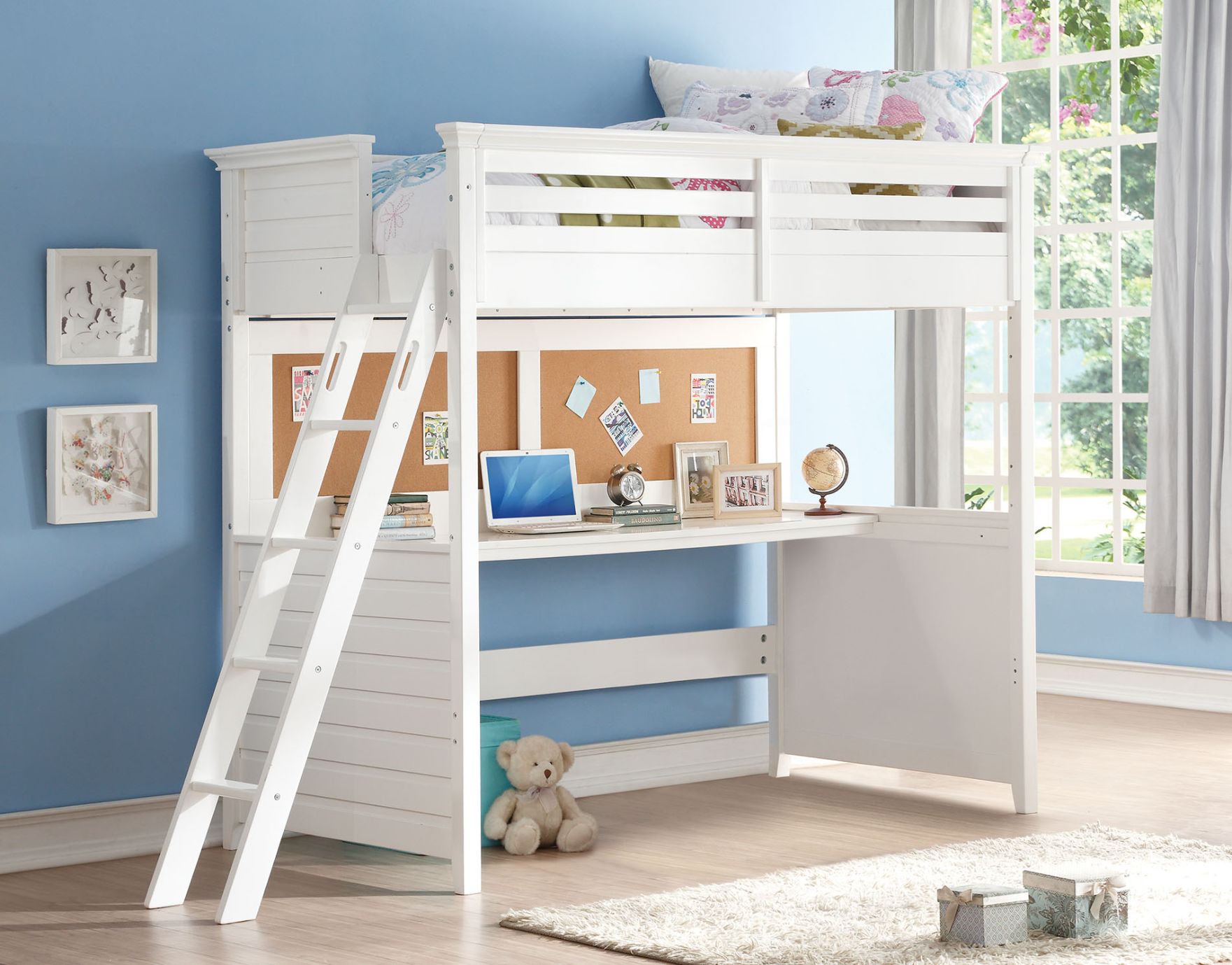 Acme Lacey Twin Loft Bed with Desk Model 37670