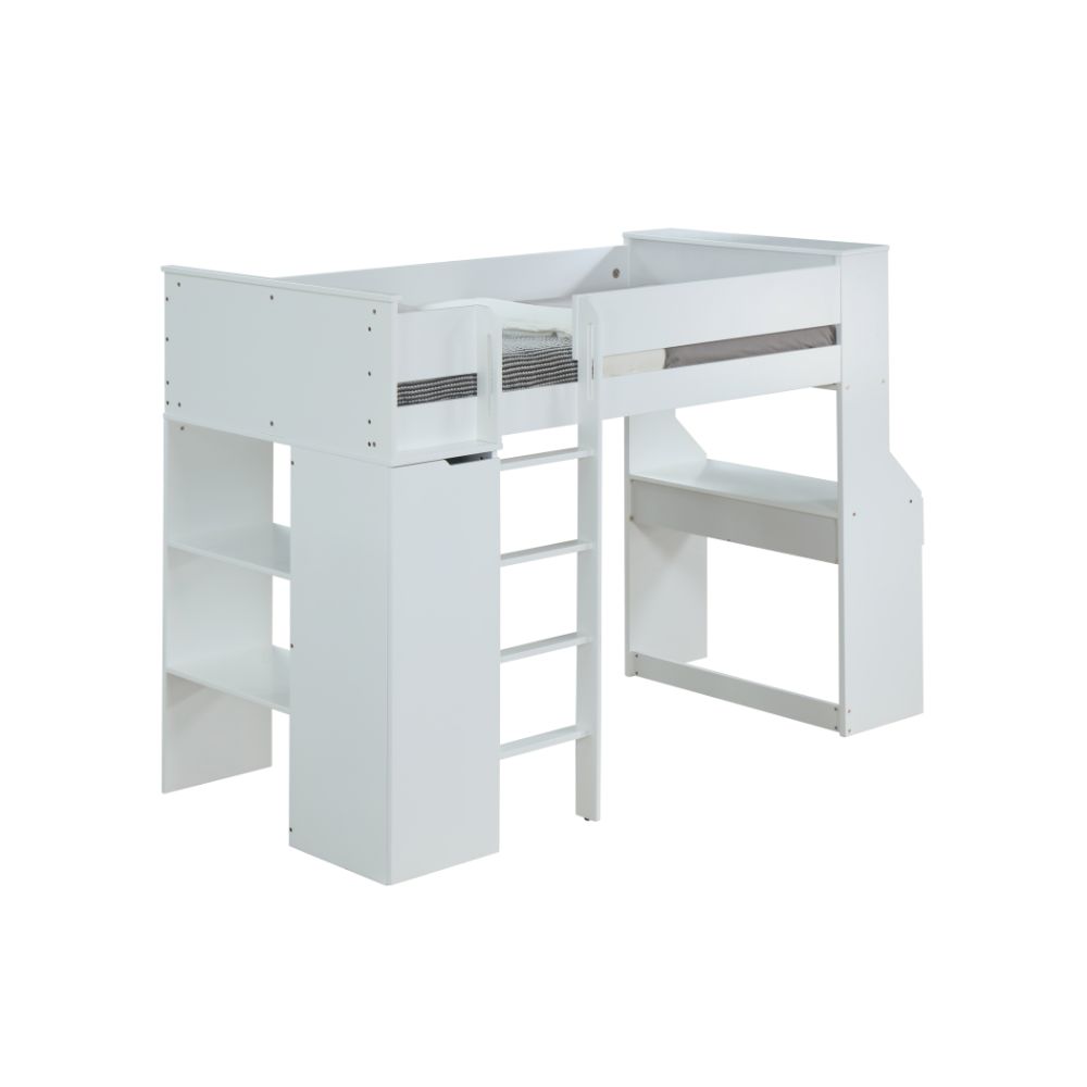 Acme Ragna Twin Loft Bed with Desk & Wardrobe Model 38060