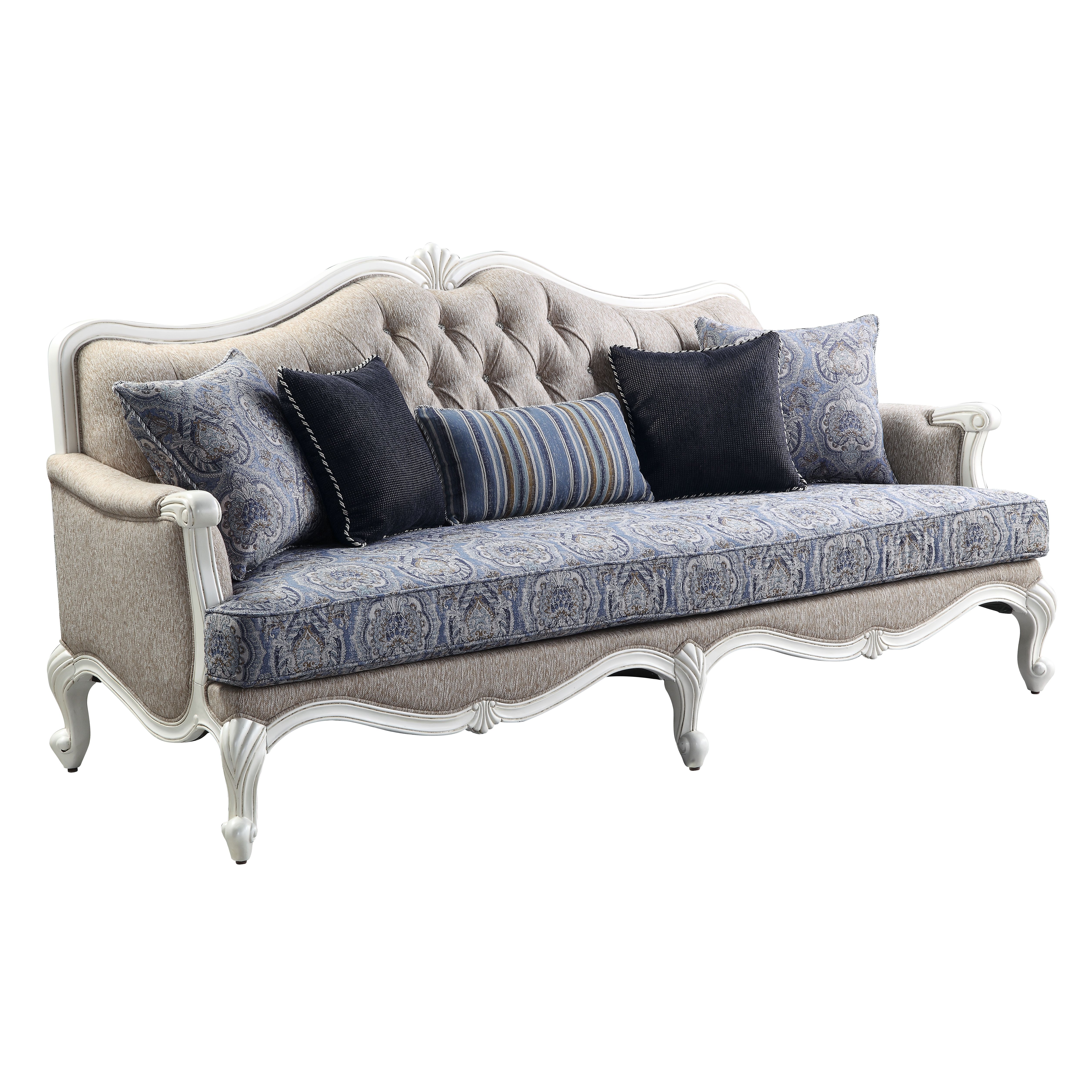 Acme Ciddrenar Sofa with 5 Pillows Model 54310