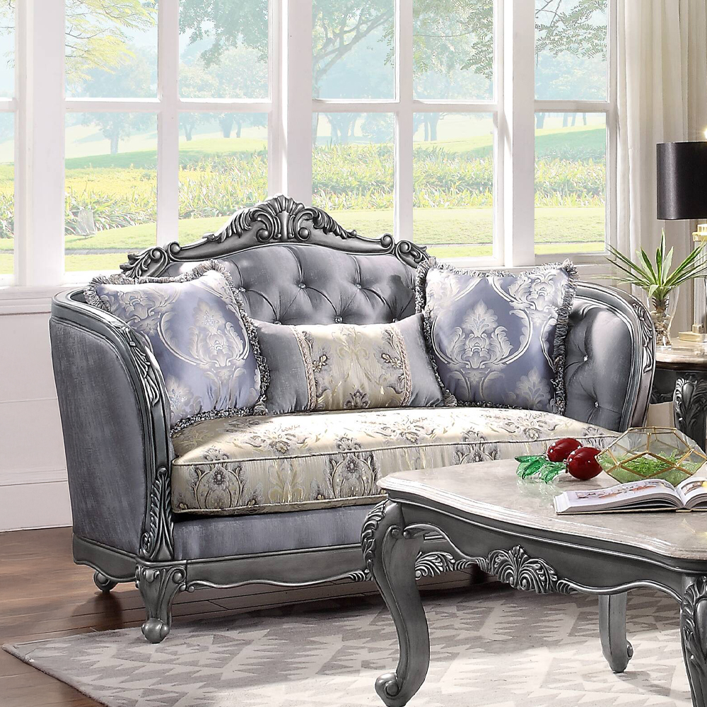 Acme Ariadne Loveseat with 3 Pillows Model 55346