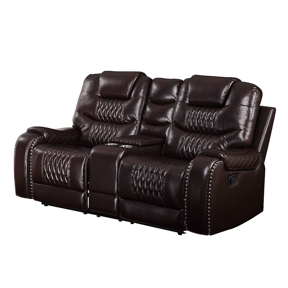 Acme Braylon Motion Loveseat with Console Model 55416