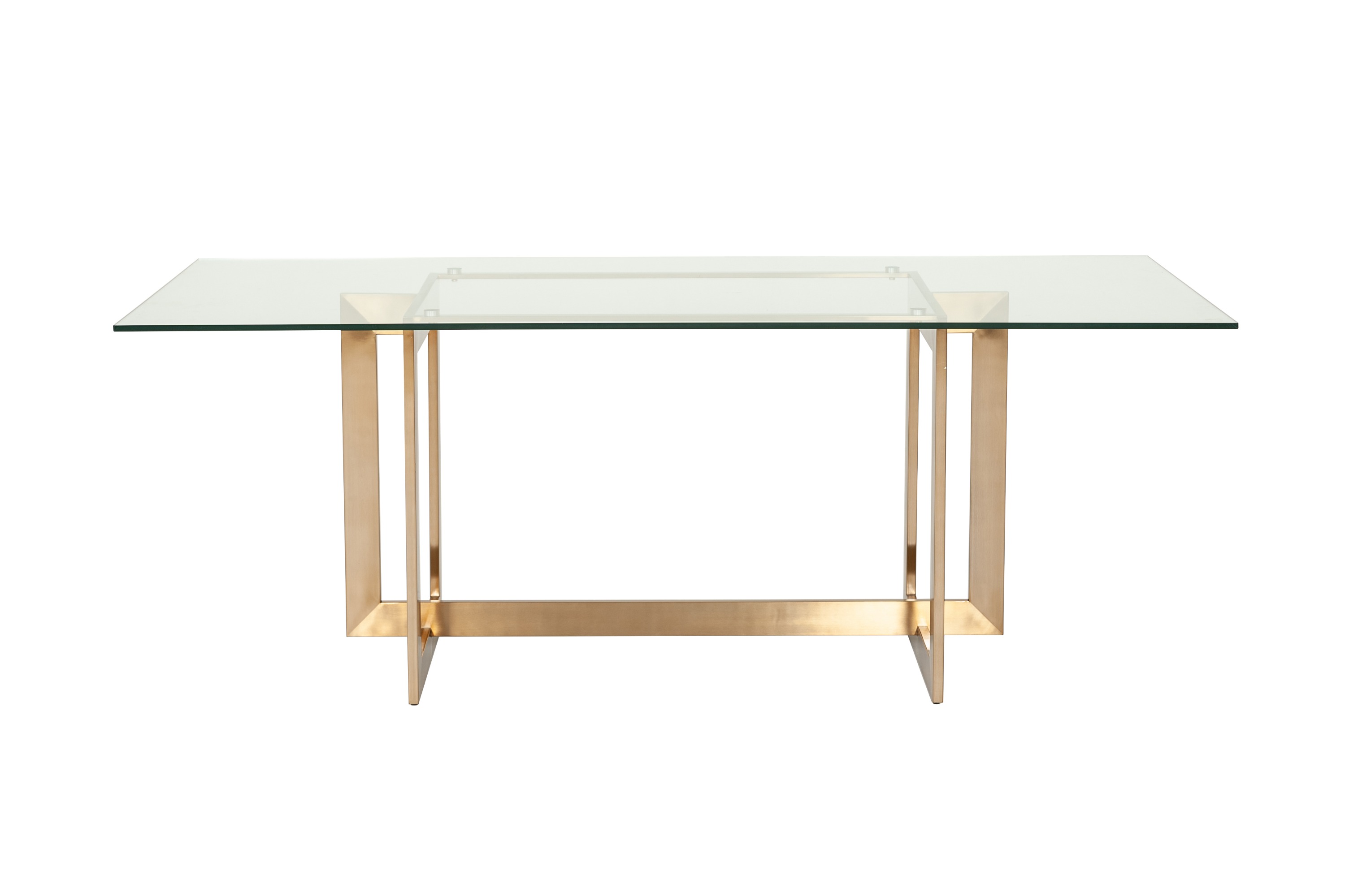 LA Furniture Keaton Modern Glass & Brass Dining Table VGVCT8961-G Contemporary Style by Vig Furnitrue Number 71914 Catch Home Goods