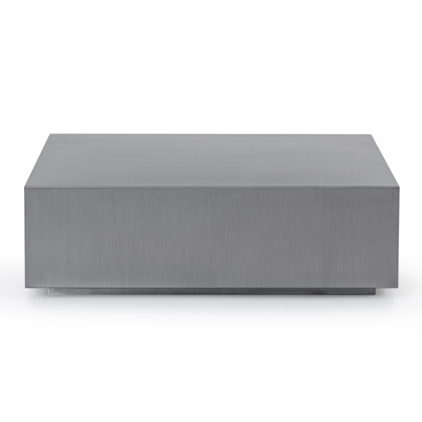 LA Furniture Anvil Modern Brushed Stainless Steel Coffee Table VGVCCT8368-S Contemporary Style by Vig Furnitrue Number 73433 Catch Home Goods