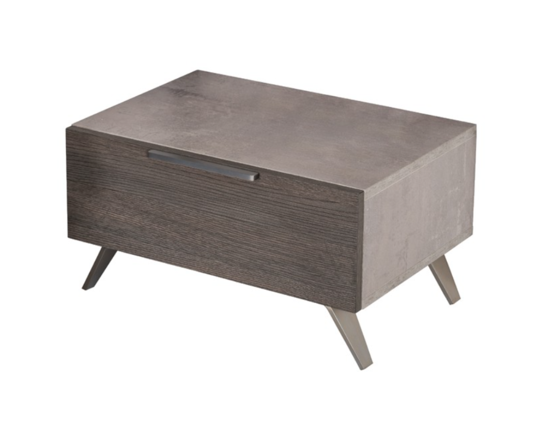 LA Furniture Bronx Italian Modern Faux Concrete & Grey Nightstand VGACBRONX-NS Contemporary Style by Vig Furnitrue Number 75453 Catch Home Goods