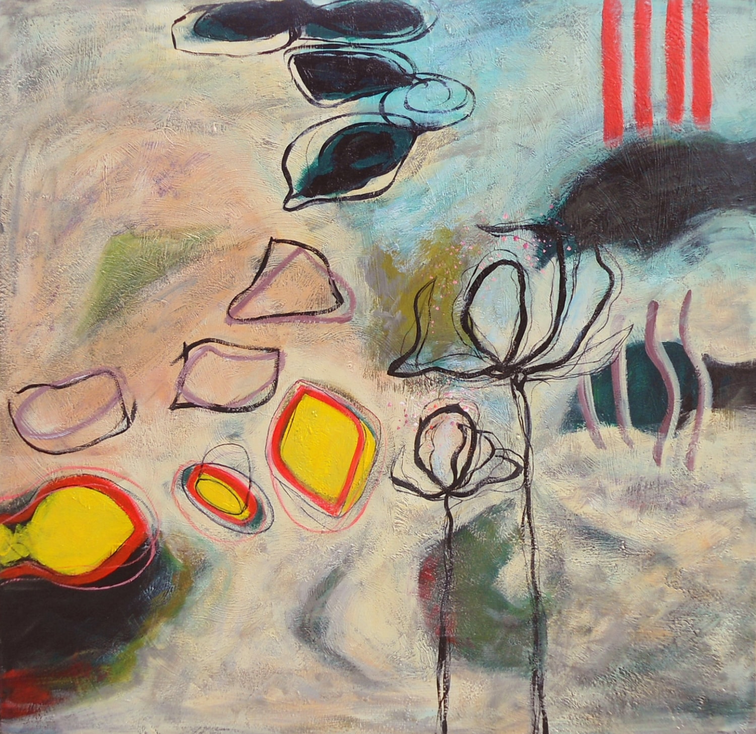 LA Furniture ADC7192 Abstract Oil Painting VGSHD-ADC7192 Contemporary Style by Vig Furnitrue Number 76090 Catch Home Goods