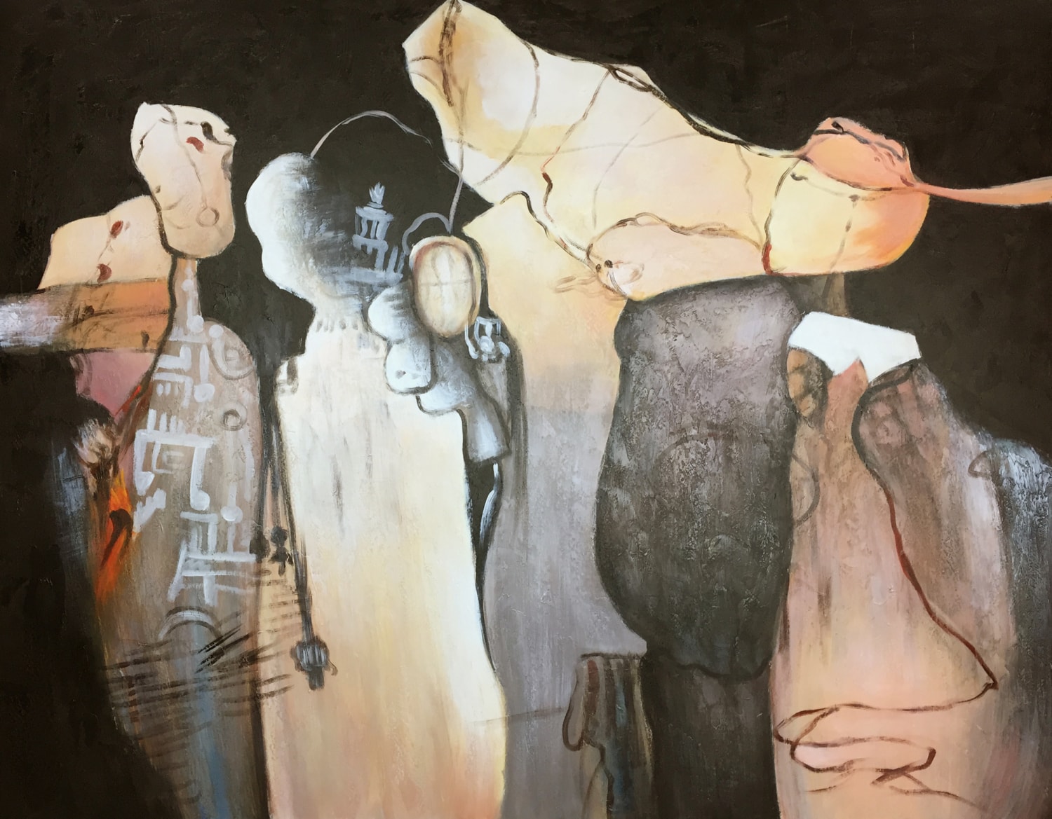 LA Furniture ADD3228 Abstract Oil Painting VGSHD-ADD3228 Contemporary Style by Vig Furnitrue Number 76092 Catch Home Goods