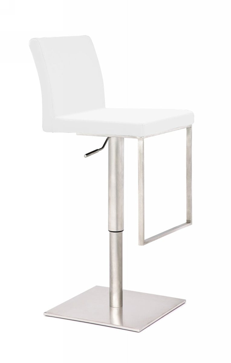 LA Furniture Folsum Modern White Bar Stool VGHR5040BG-1-WHITE Contemporary Style by Vig Furnitrue Number 76278 Catch Home Goods