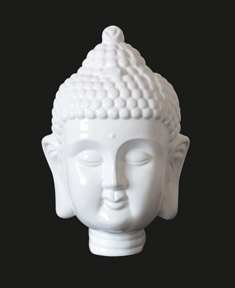 LA Furniture Modern White Buddha Head Sculpture VGTHSZ-0777-WHT Contemporary Style by Vig Furnitrue Number 76364 Catch Home Goods