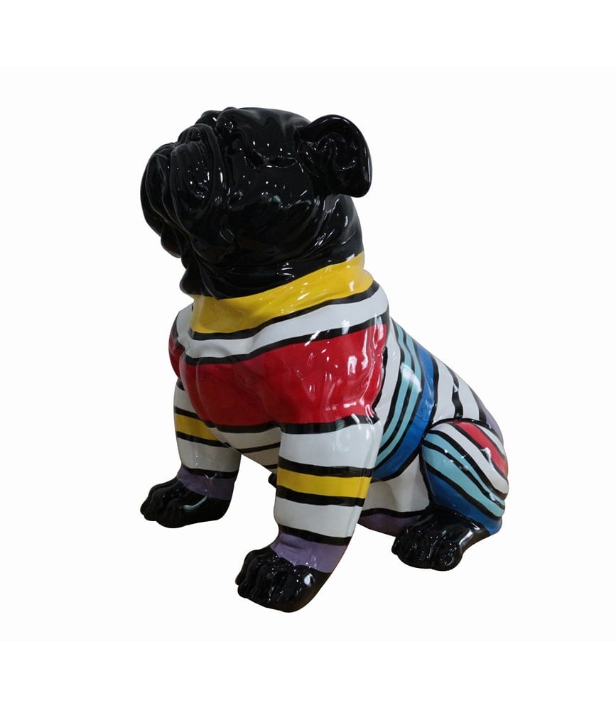 LA Furniture Modern Black & Colorful Sweater Pug Sculpture VGTHCH-0030 Contemporary Style by Vig Furnitrue Number 76374 Catch Home Goods