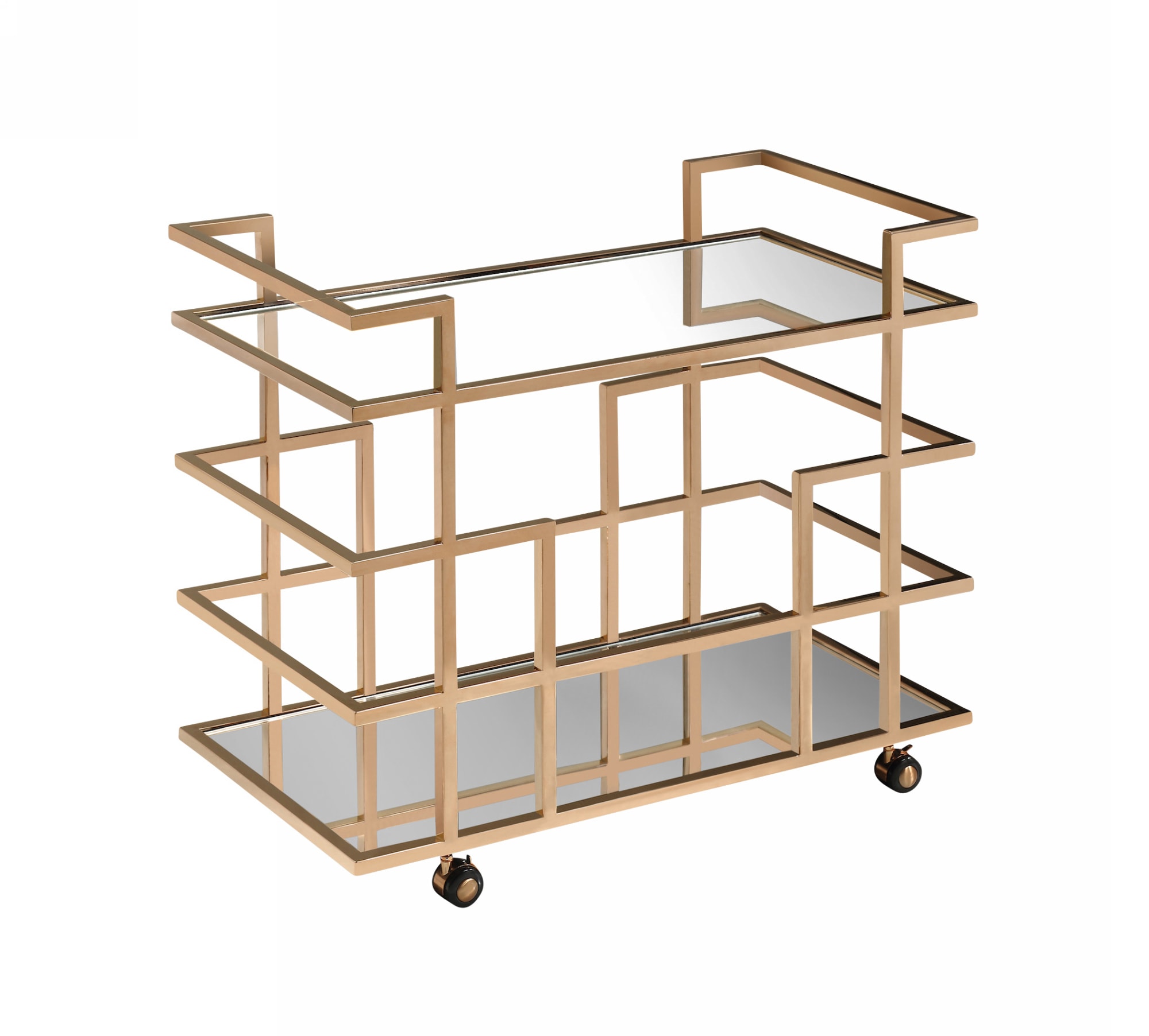 LA Furniture Caleb Rose Gold Wine Rack VGHB01W-RS Contemporary Style by Vig Furnitrue Number 76511 Catch Home Goods