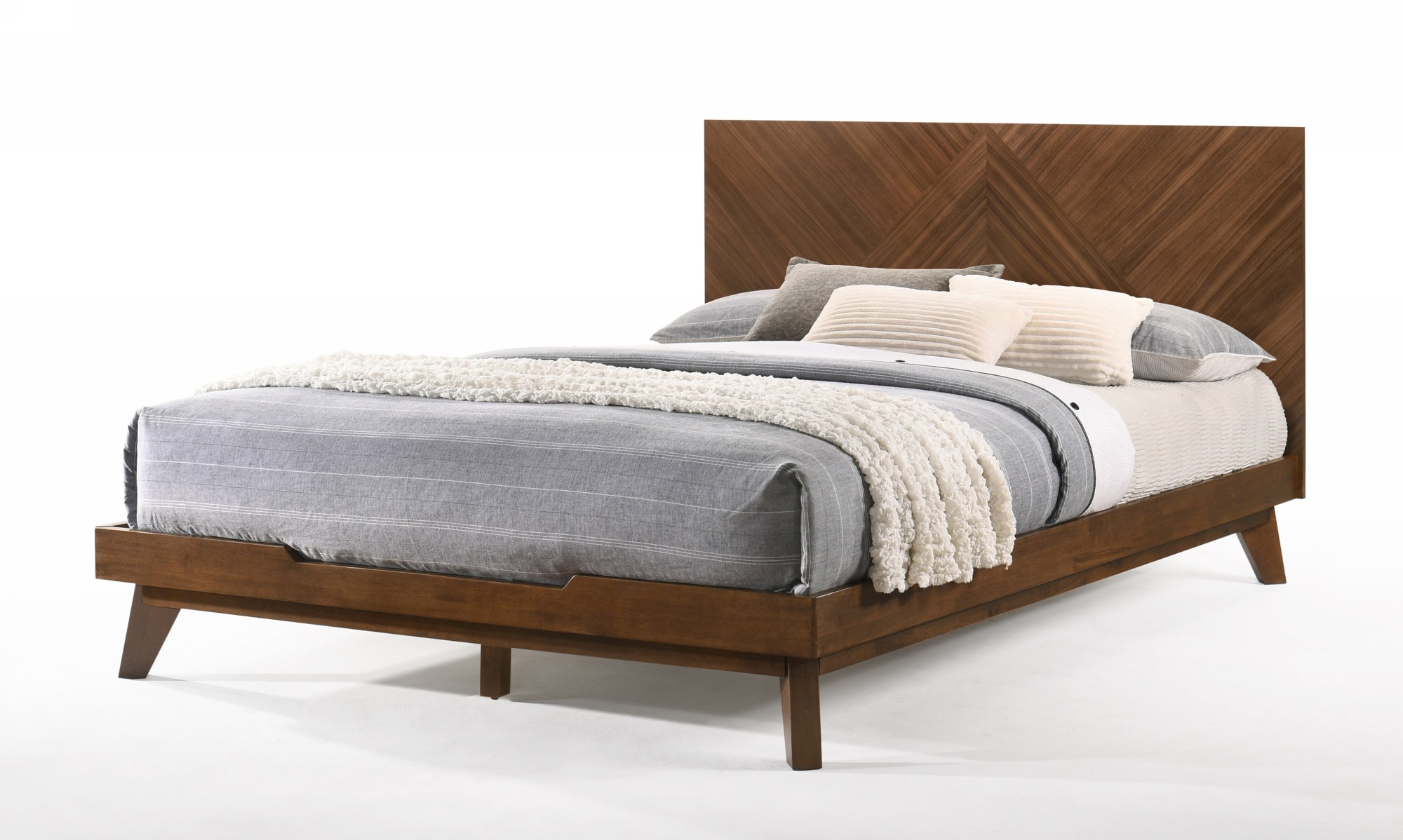 LA Furniture California King Soren Modern Walnut Bed VGMABR-89-CK Contemporary Style by Vig Furnitrue Number 77602 Catch Home Goods