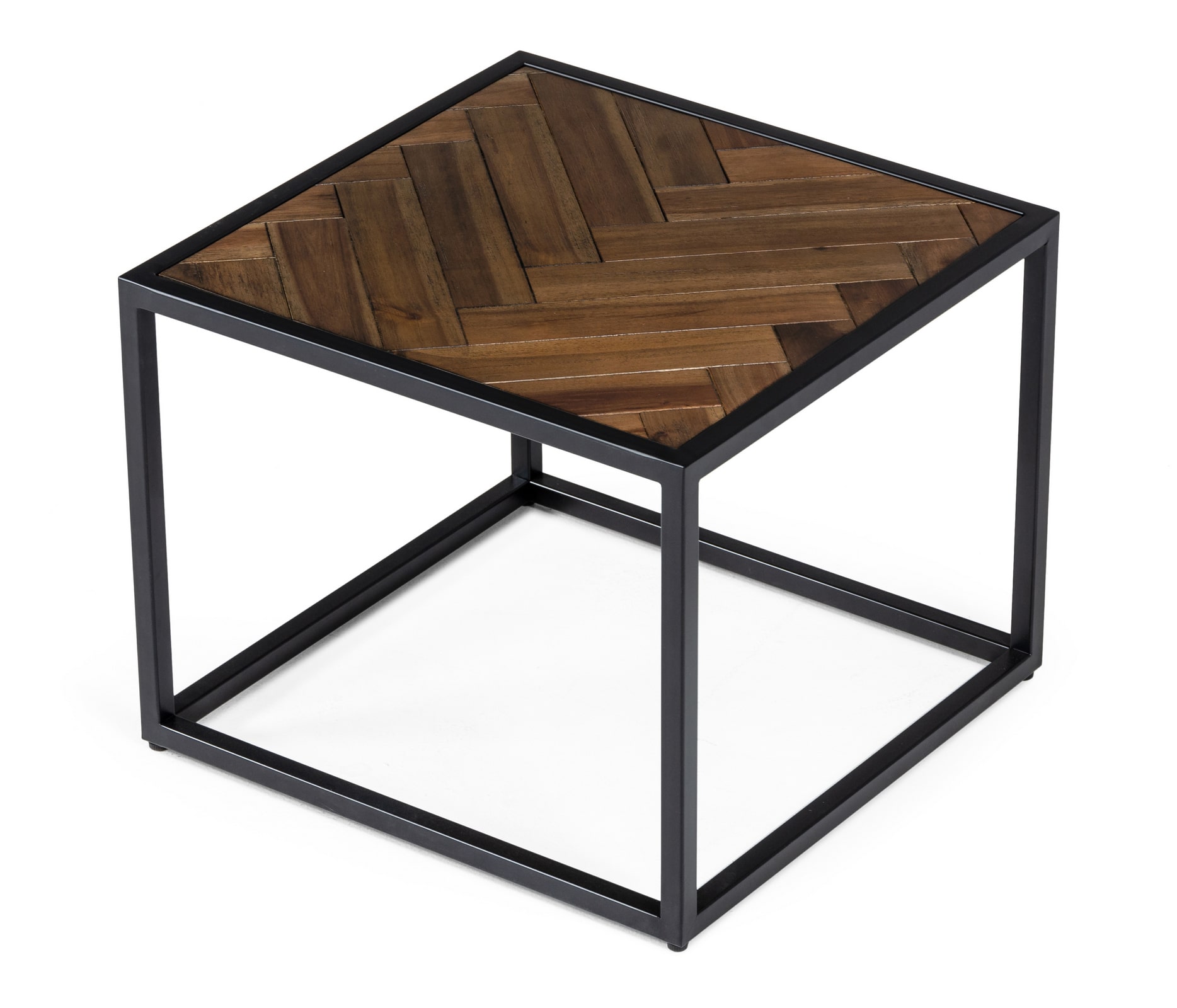 LA Furniture Pasada Industrial Brown Acacia End Table VGWH183720101 Contemporary Style by Vig Furnitrue Number 76757 Catch Home Goods