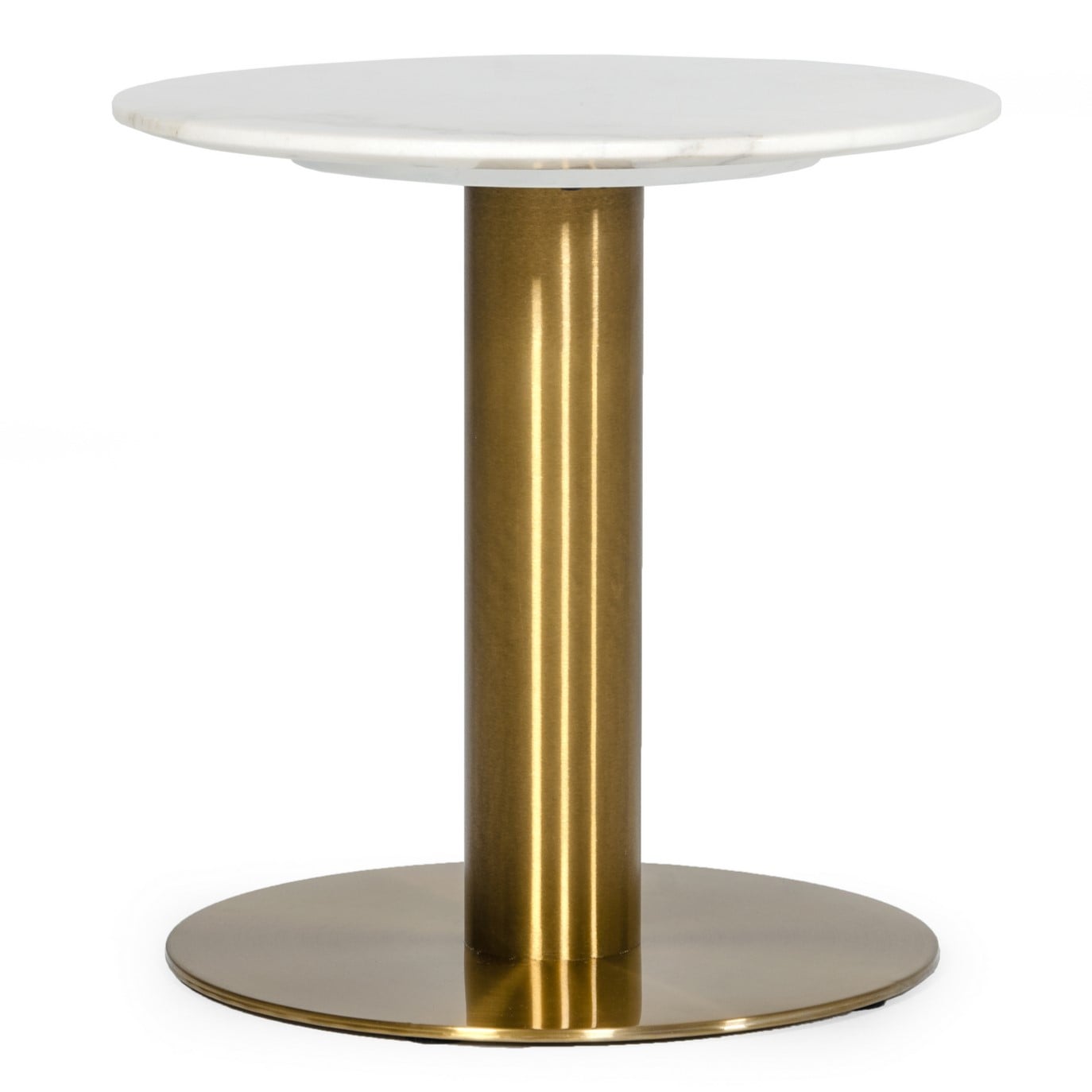 LA Furniture Fairway Glam White Marble and Brushed Gold End Table VGEUMC-6931ET Contemporary Style by Vig Furnitrue Number 76877 Catch Home Goods