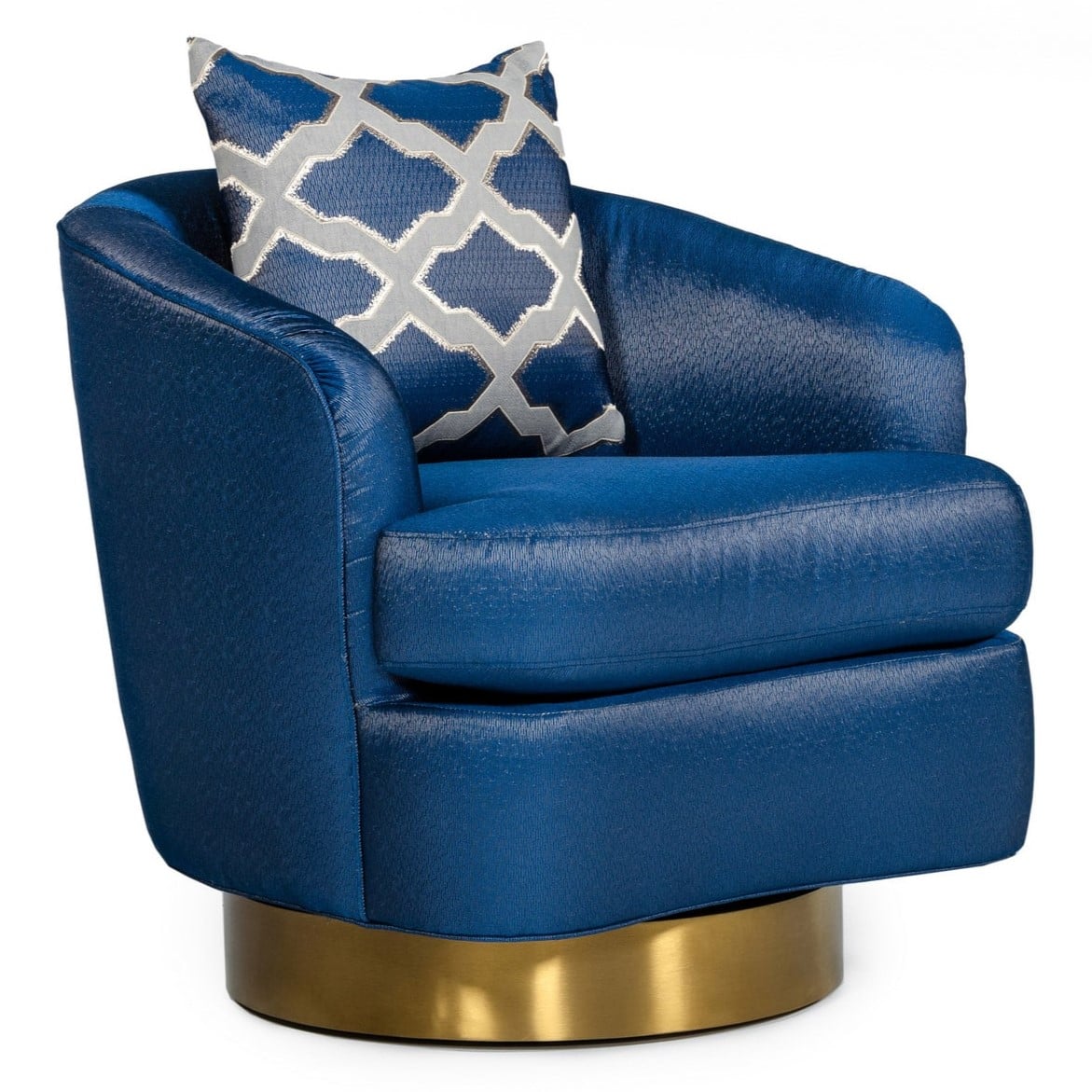 LA Furniture Niagra Glam Blue and Gold Fabric Accent Chair VGODZW-981 Contemporary Style by Vig Furnitrue Number 76906 Catch Home Goods