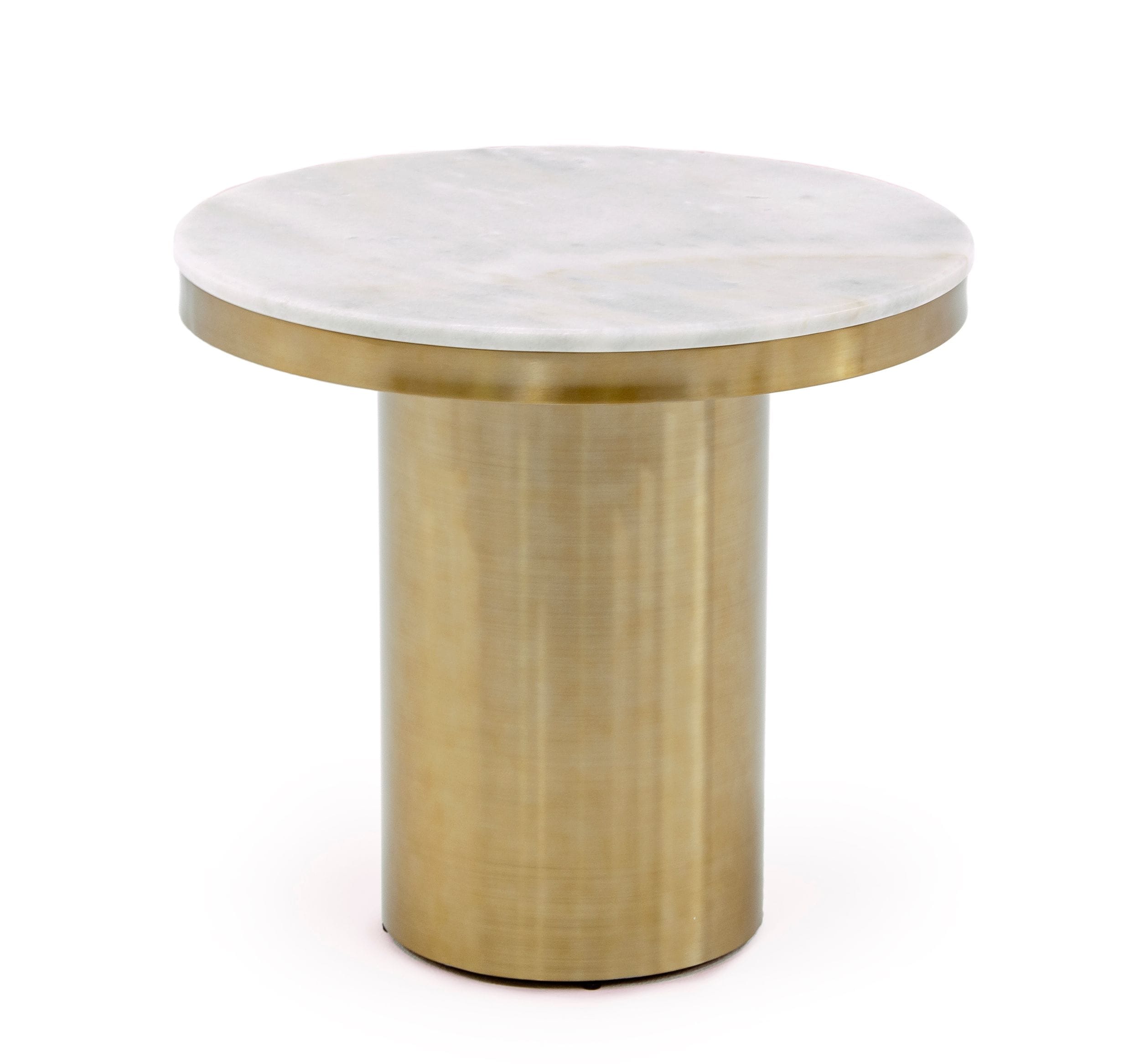 LA Furniture Rocky Glam White & Gold End Table VGGMM-ET-1360A Contemporary Style by Vig Furnitrue Number 77371 Catch Home Goods
