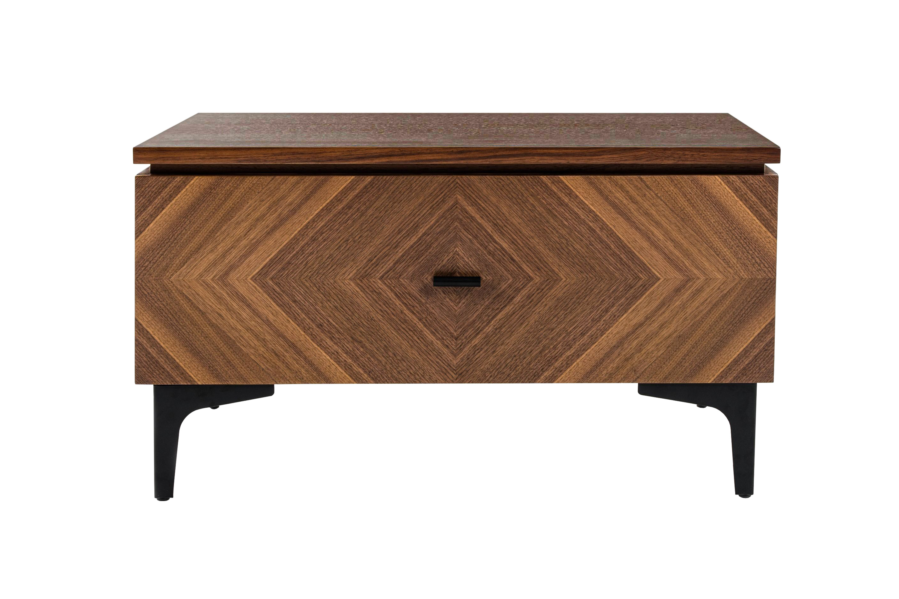 LA Furniture Paula Mid-Century Walnut Nightstand VGMABR-103-NS Contemporary Style by Vig Furnitrue Number 77565 Catch Home Goods