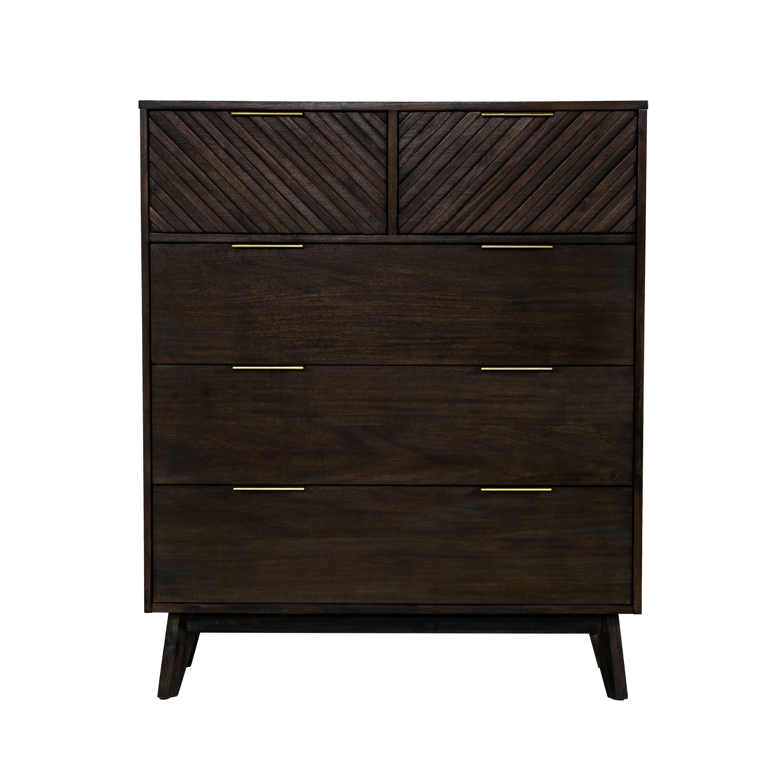 LA Furniture Daisy Mid-Century Dark Acacia Chest VGWDKYOTO-CHEST Contemporary Style by Vig Furnitrue Number 77664 Catch Home Goods