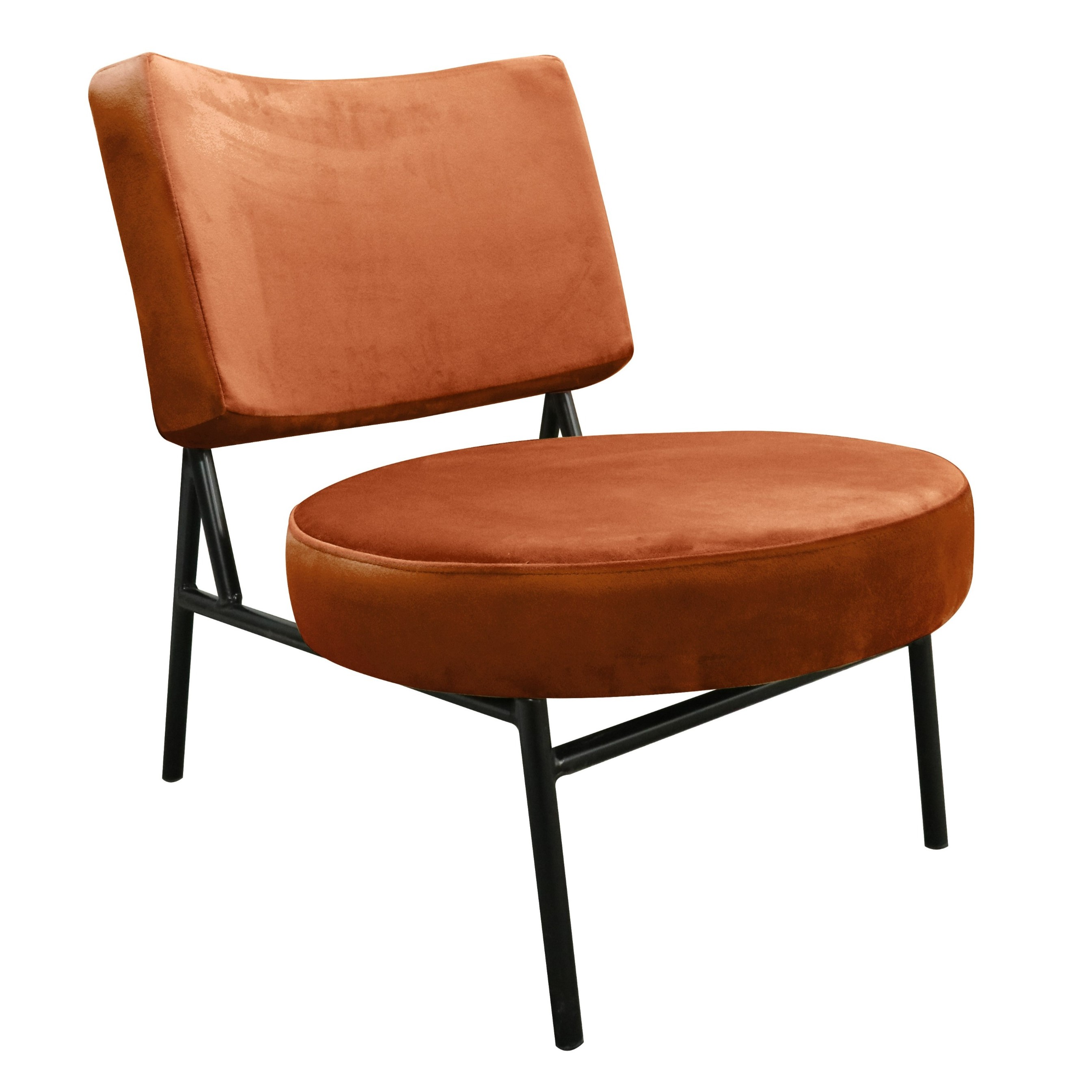 LA Furniture Sami Modern Orange Velvet Accent Chair VGSWSAC356-OR Contemporary Style by Vig Furnitrue Number 77783 Catch Home Goods