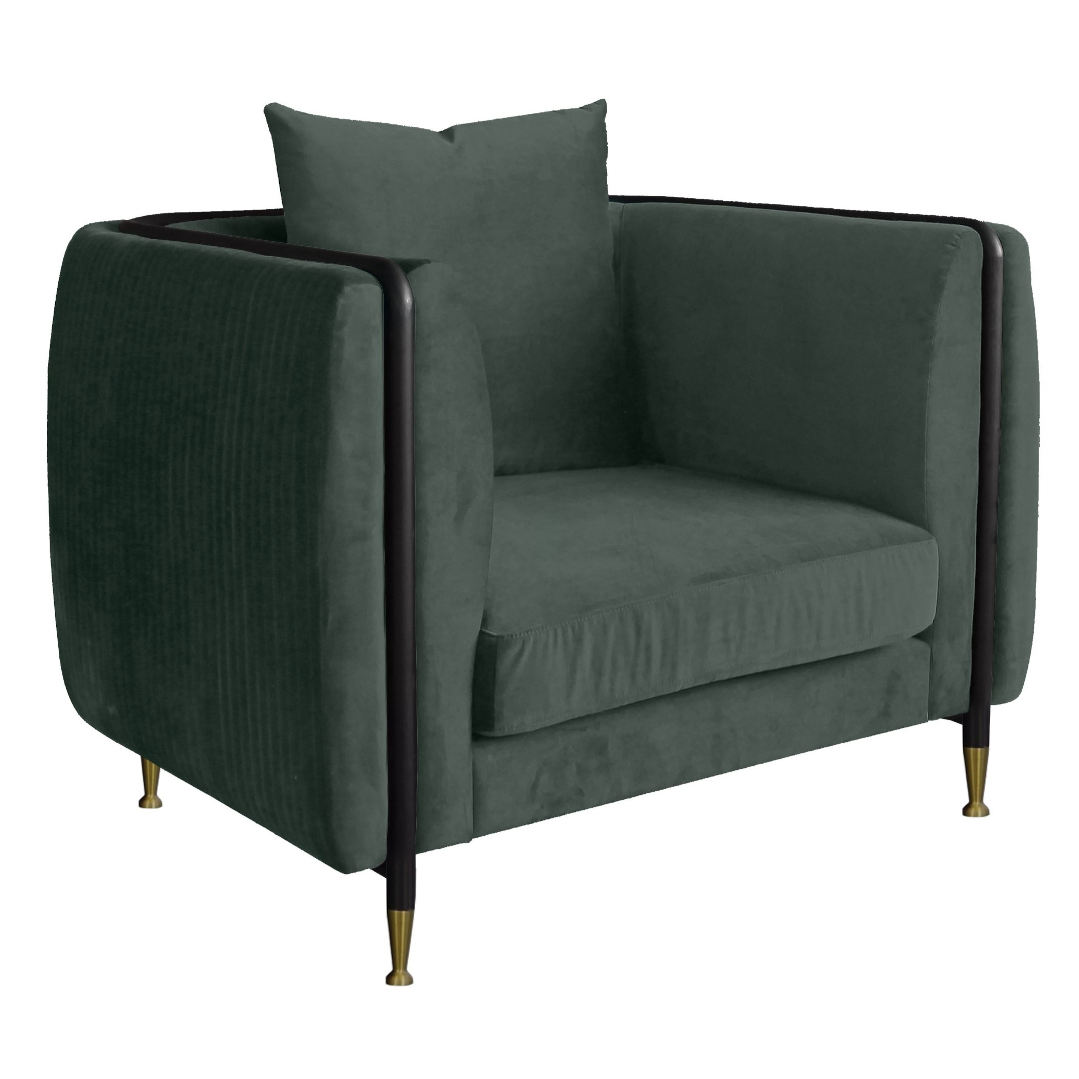 LA Furniture Oswego Modern Dark Green Jade Accent Chair VGEUMC-9712SF-GRN-CH Contemporary Style by Vig Furnitrue Number 77913 Catch Home Goods