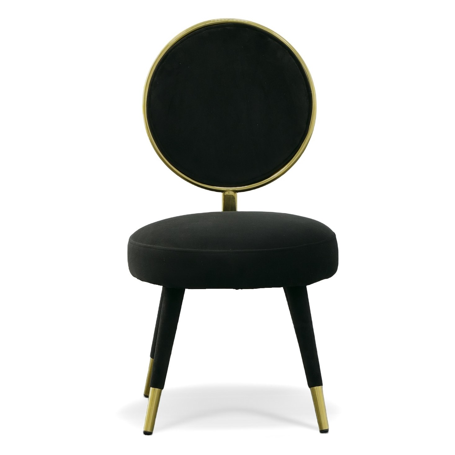 LA Furniture Haswell Glam Black Velvet Accent Chair (Set of Two) VGMFMC-479-BLK-CH Contemporary Style by Vig Furnitrue Number 78501Z Catch Home Goods