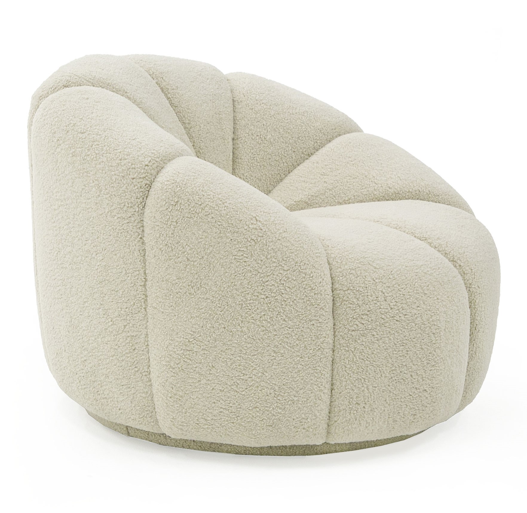 LA Furniture Gadson Contemporary White Sherpa Swivel Chair Accent Chair VGODZW-20094-WHT-CH Contemporary Style by Vig Furnitrue Number 79162 Catch Home Goods