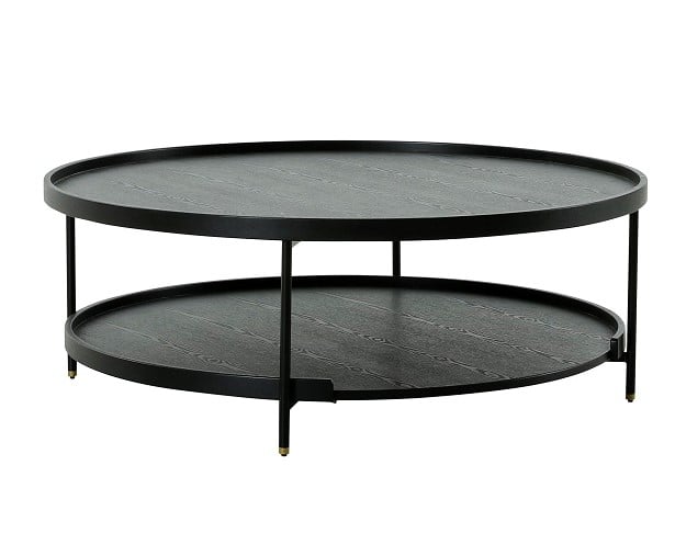LA Furniture Mitchell Black Iron Round Coffee Table VGOD-LZ-267C-BLK Contemporary Style by Vig Furnitrue Number 79687 Catch Home Goods