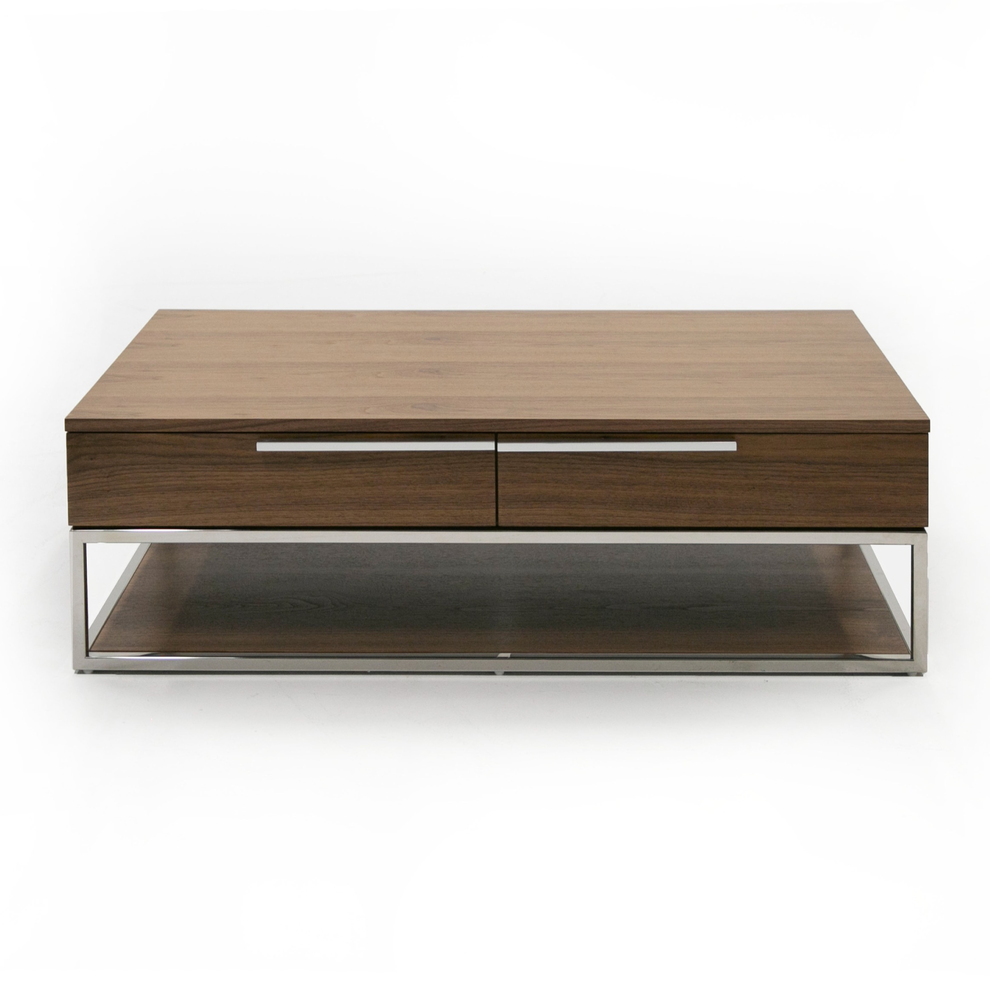 LA Furniture Heloise Modern Walnut and Stainless Steel Coffee Table VGBB-MK1502-CT Contemporary Style by Vig Furnitrue Number 79832 Catch Home Goods