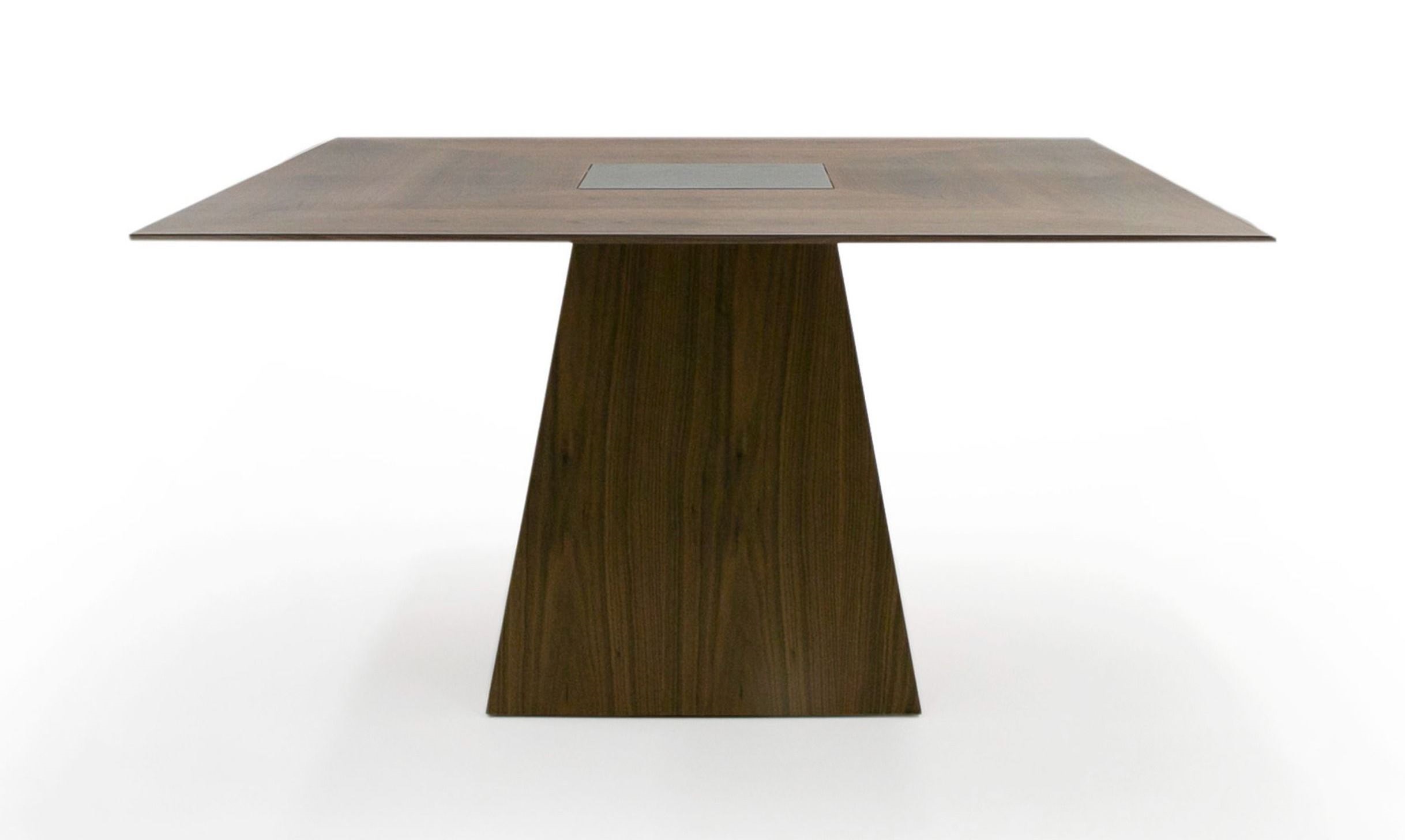 LA Furniture Cora- Modern Walnut and Black Tempered Glass Dining Table VGBB-MI1412-WAL-DT Contemporary Style by Vig Furnitrue Number 79839 Catch Home Goods