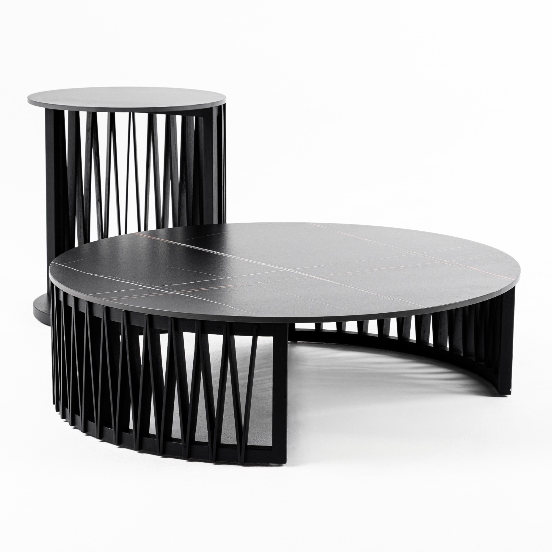 LA Furniture Larimer Modern Round Coffee Table Set VGDW-J5925AB-GRN-CT Contemporary Style by Vig Furnitrue Number 79890 Catch Home Goods