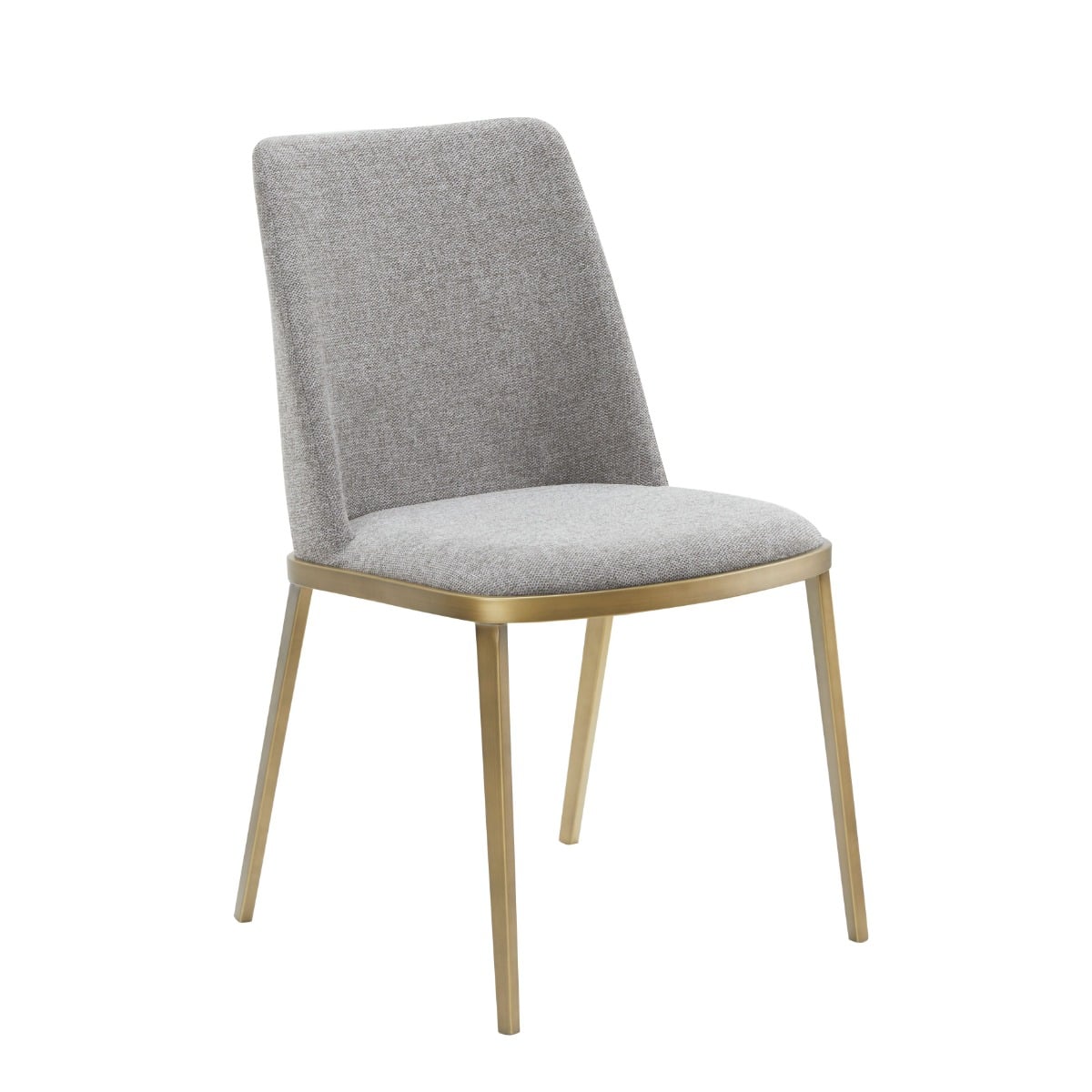 LA Furniture Brent- Contemporary Light Grey Fabric + Brass Dining Chair Set of 2 VGGA-6602CH-C-LG-CS Contemporary Style by Vig Furnitrue Number 79958Z Catch Home Goods