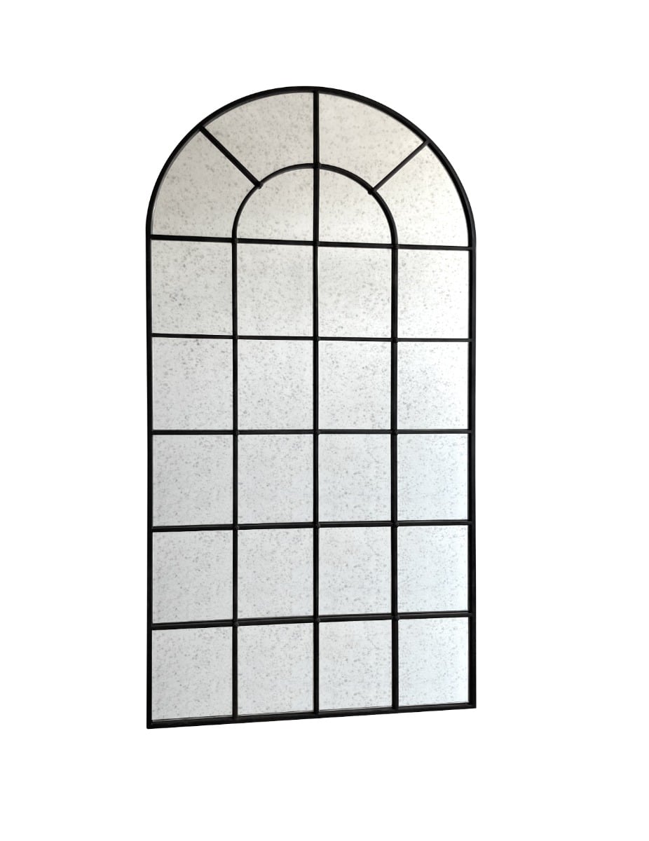 LA Furniture Grady Industrial Antique Black Floor Mirror VGGM-MI-1111B Contemporary Style by Vig Furnitrue Number 80065 Catch Home Goods