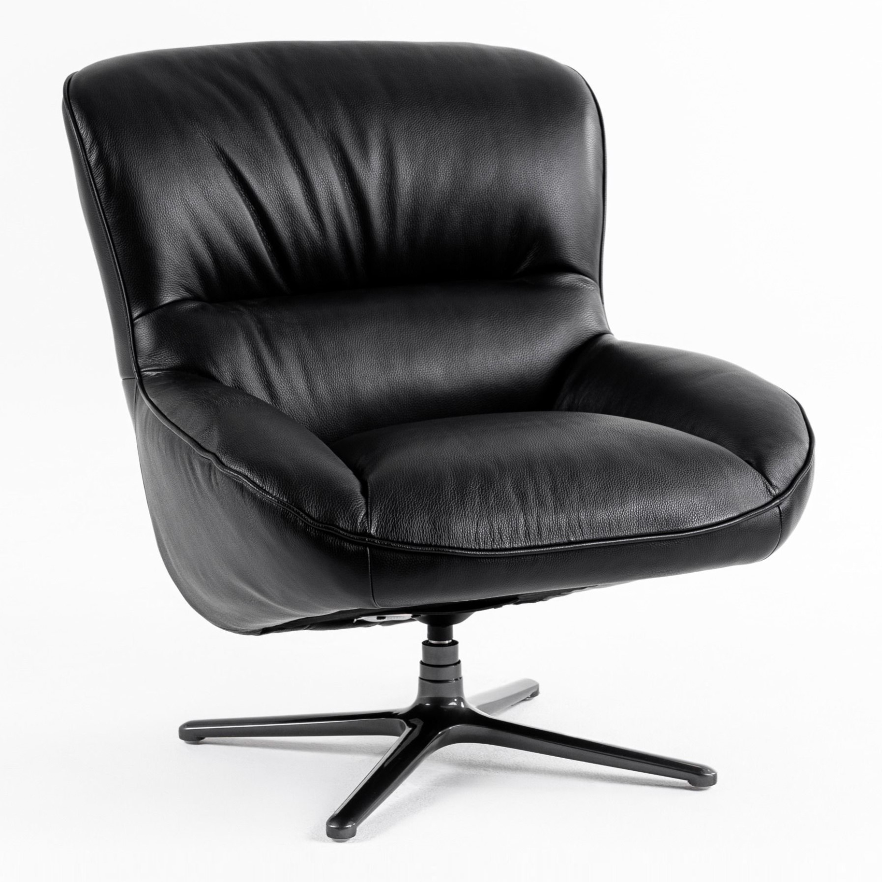 LA Furniture Theo Modern Black Leather Accent Chair VGKK-KFA1099-BLK-CH Contemporary Style by Vig Furnitrue Number 80102 Catch Home Goods