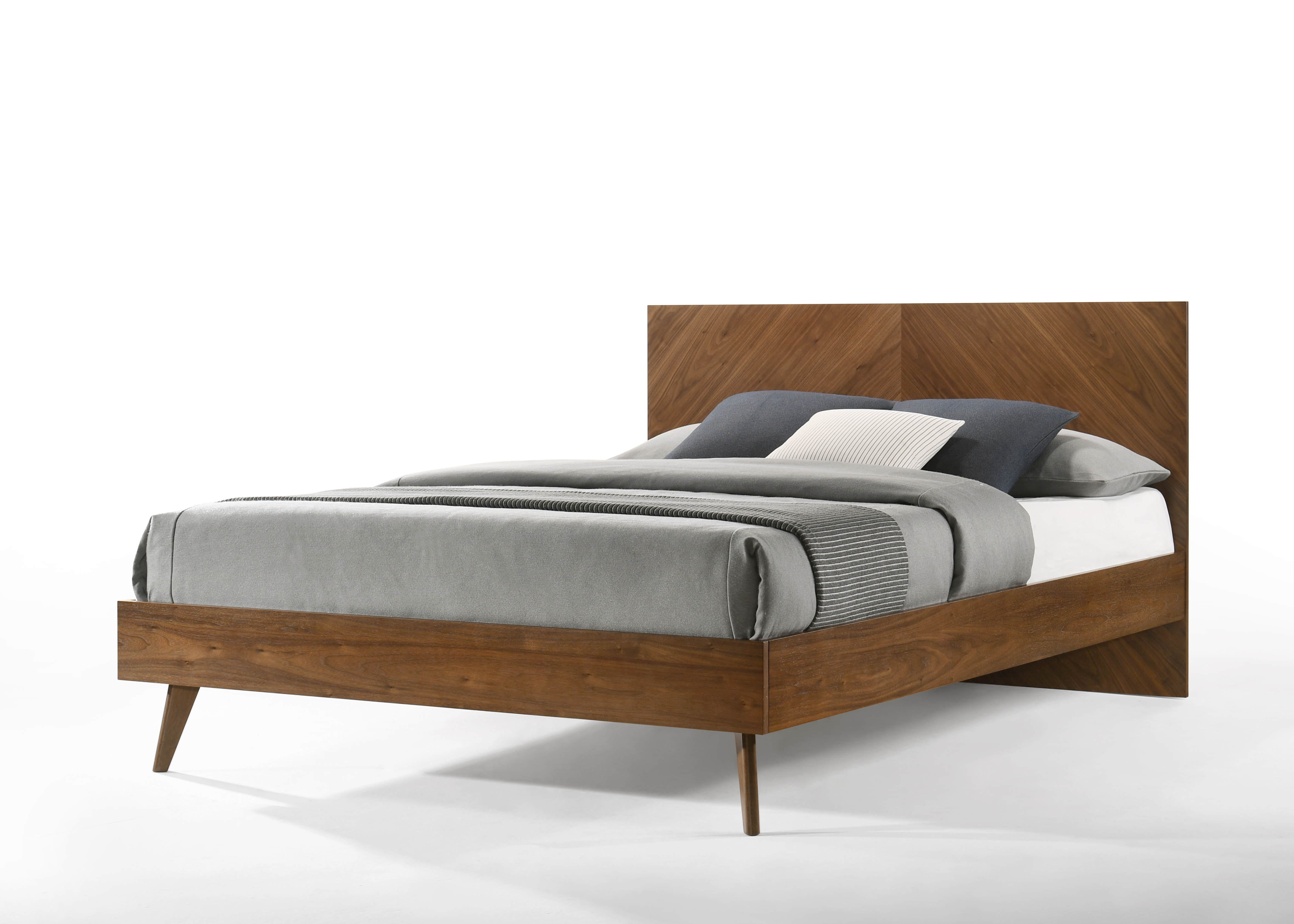 LA Furniture Kamela -Modern Walnut Q Bed VGMA-BR-128-BED-Q Contemporary Style by Vig Furnitrue Number 80174 Catch Home Goods