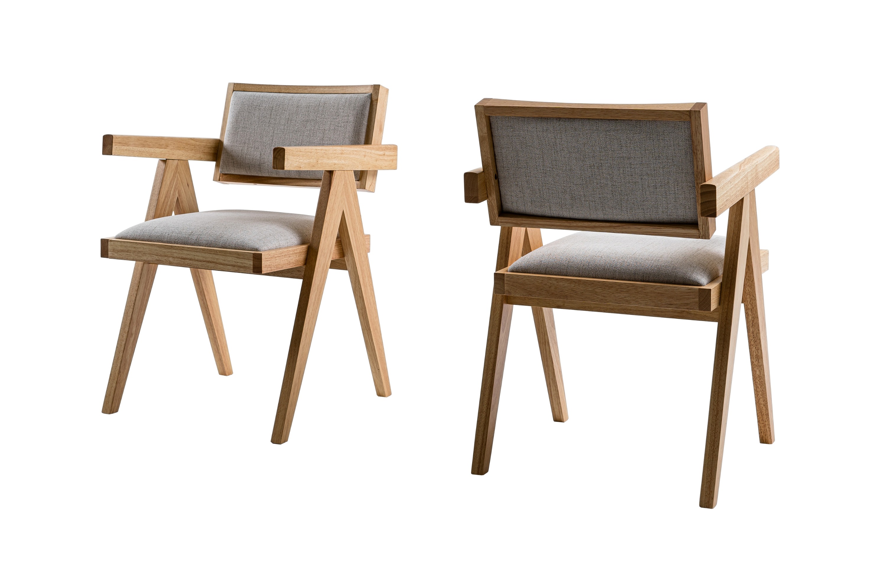 LA Furniture Fern Modern Natural and Beige Dining Chair Set of 2 VGMA-MI-1116-NB Contemporary Style by Vig Furnitrue Number 80184Z Catch Home Goods