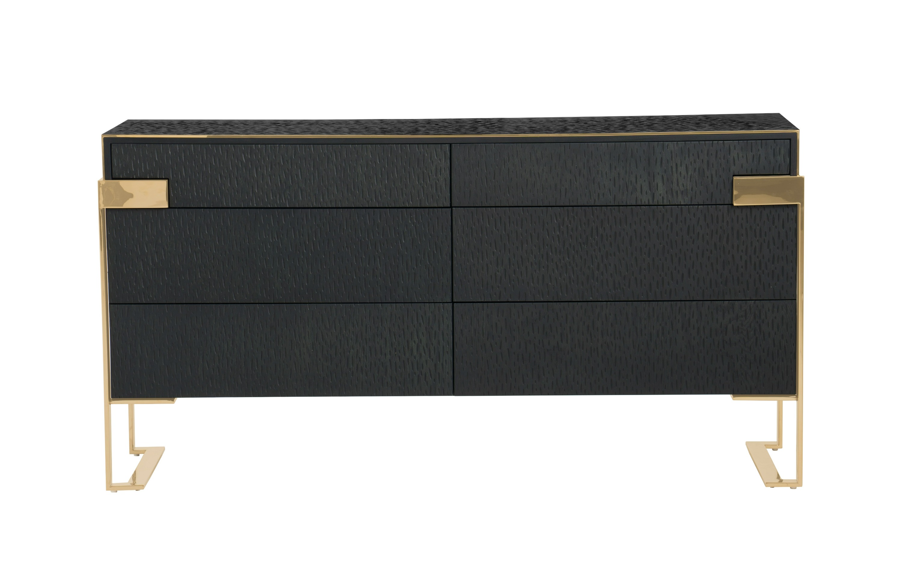 LA Furniture Rothsay Modern Wenge + Gold Dresser VGVC-J096A-D Contemporary Style by Vig Furnitrue Number 80480 Catch Home Goods