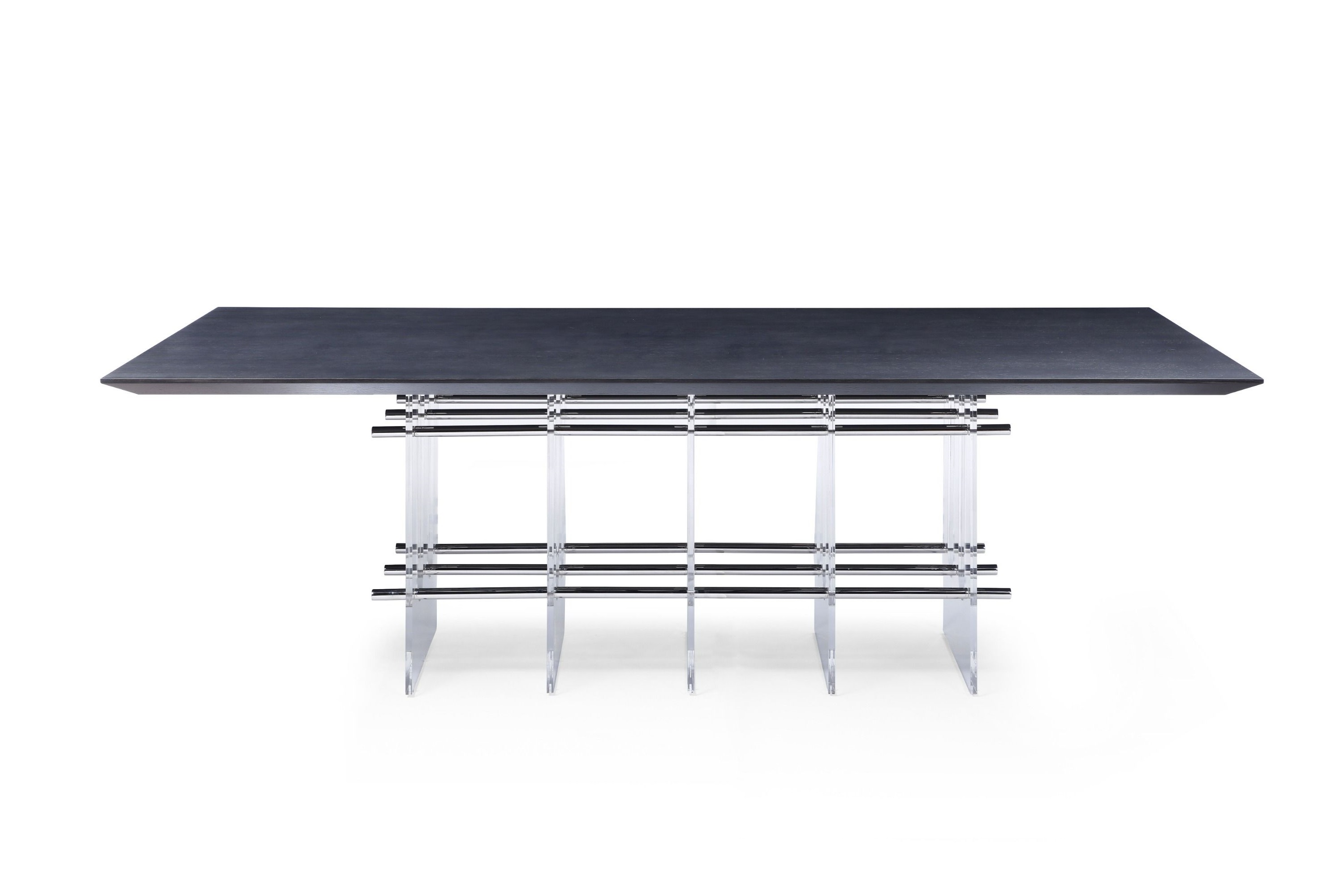 LA Furniture Inverness Contemporary Black Oak + Acrylic Dining Table VGVCT2259-DT Contemporary Style by Vig Furnitrue Number 80485 Catch Home Goods