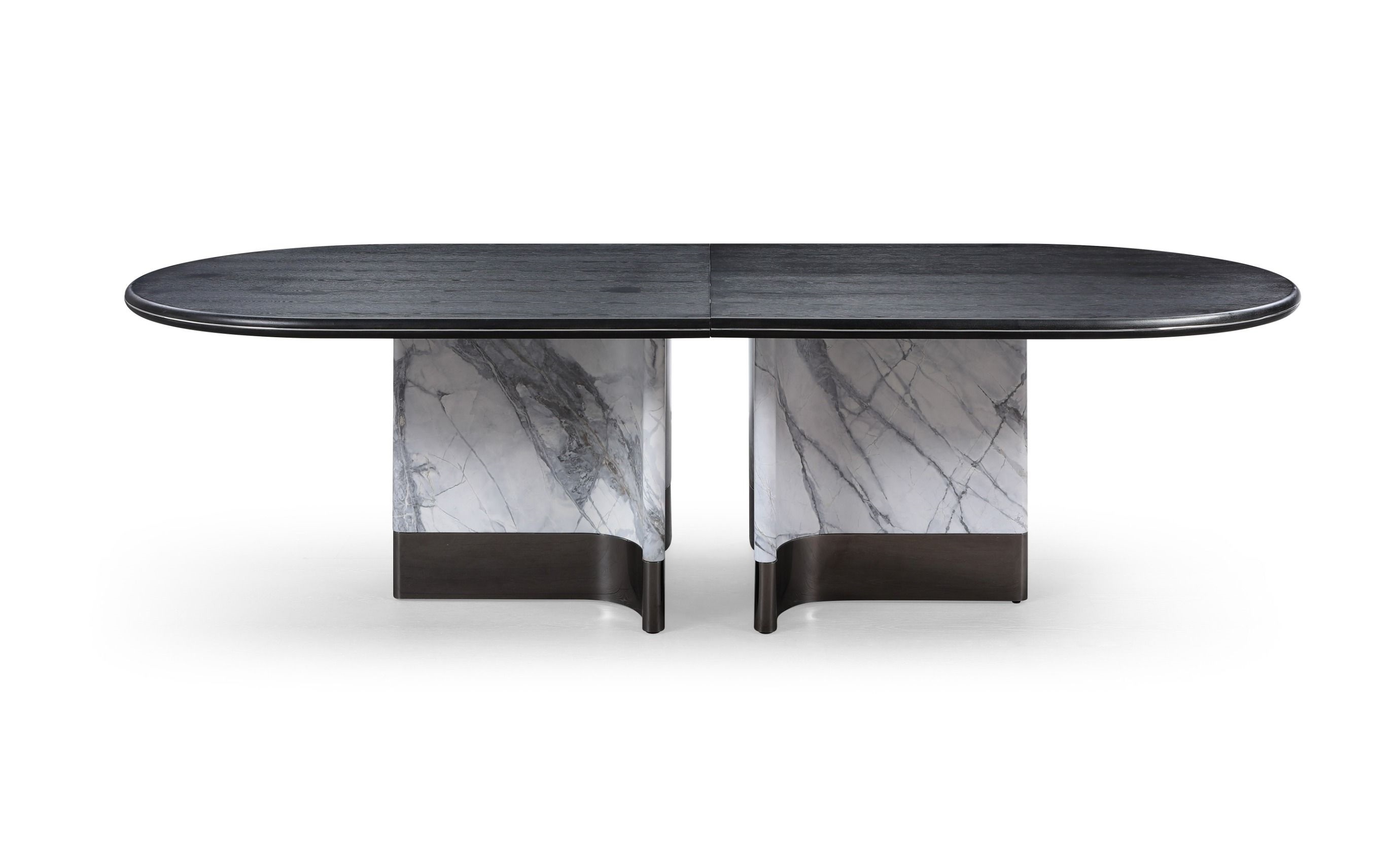 LA Furniture Renfew Modern Black Oak + Faux Marble Oval Dining Table VGVCT2203-DT Contemporary Style by Vig Furnitrue Number 80496 Catch Home Goods