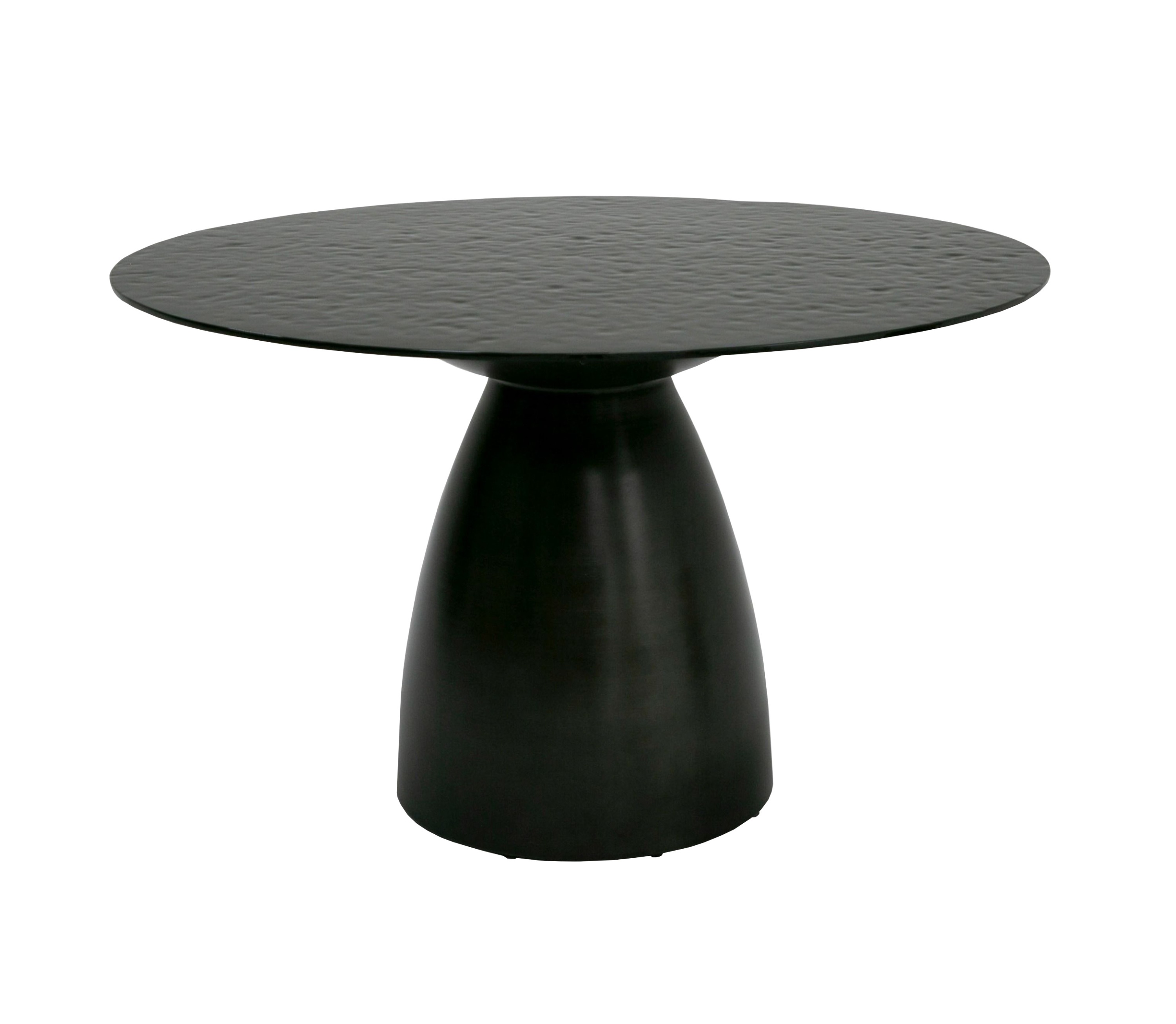 LA Furniture Calexico Contemporary Black Wave Glass Round Dining Table VGGMDT-1717 Contemporary Style by Vig Furnitrue Number 81010 Catch Home Goods