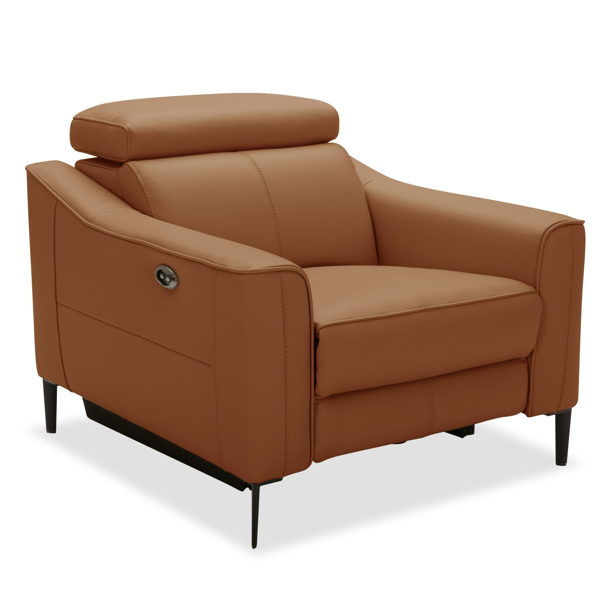 LA Furniture Eden Modern Camel Leather Recliner Chair VGKV-KM.5012-CHR-CML Contemporary Style by Vig Furnitrue Number 81448|81448A Catch Home Goods