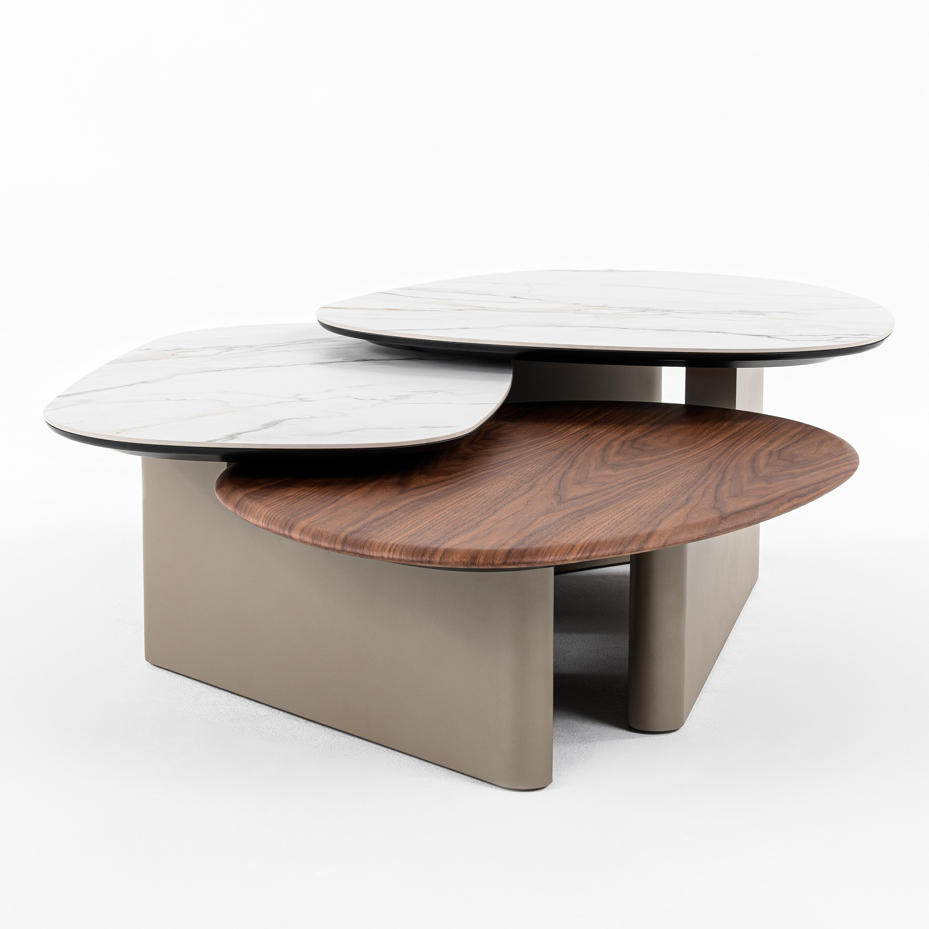 LA Furniture Robson Modern Ceramic + Walnut Coffee Table VGCS-CT-23098 Contemporary Style by Vig Furnitrue Number 81584 Catch Home Goods
