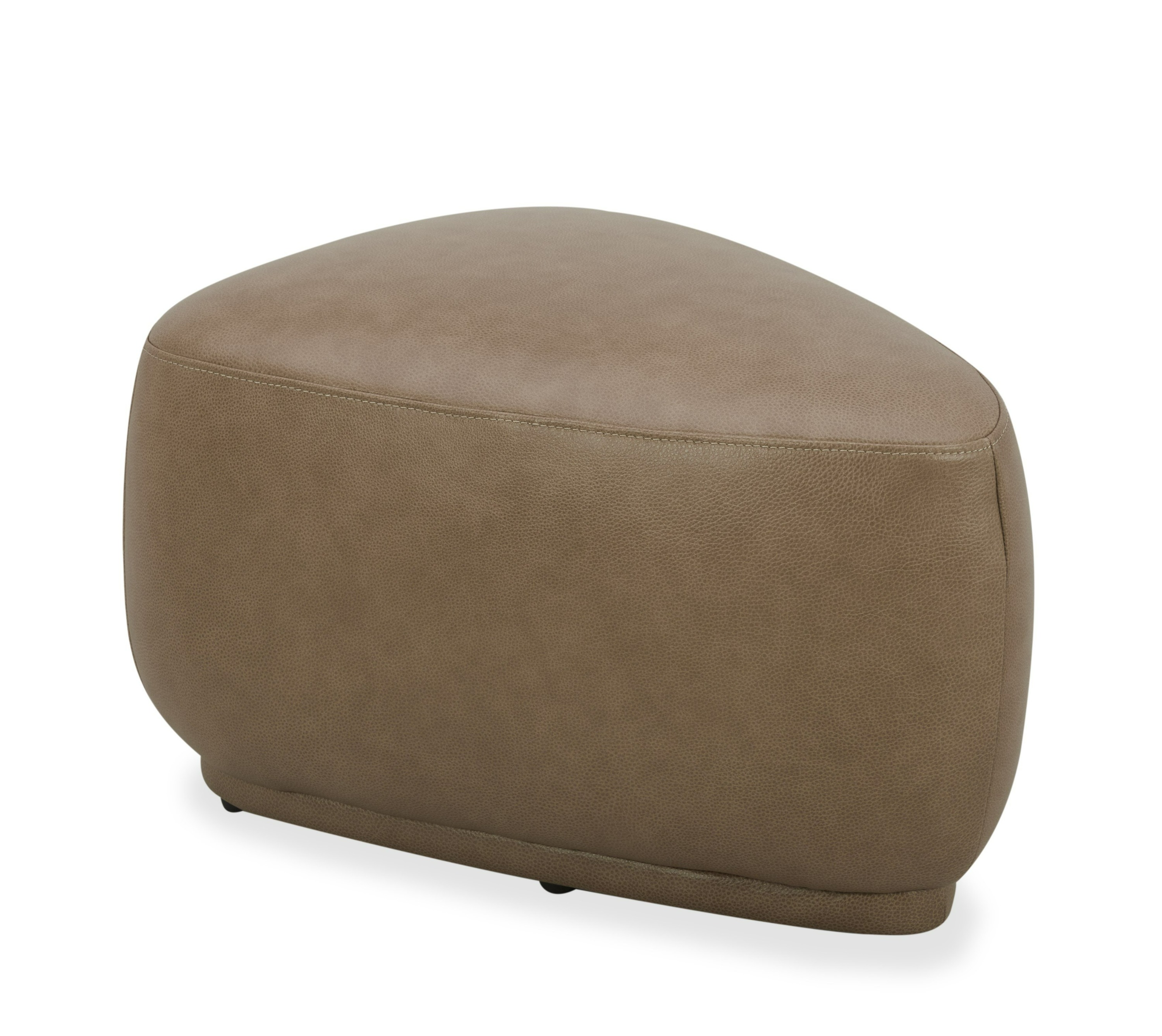 LA Furniture Kinsey Modern Tan Leather Small River Rock Ottoman VGKK-KF.D2015-S-SAND Contemporary Style by Vig Furnitrue Number 81738 Catch Home Goods