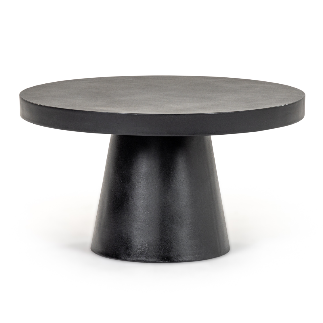 LA Furniture Desoto Modern Black Concrete Round Coffee Table VGGR-696070-BLK Contemporary Style by Vig Furnitrue Number 81836 Catch Home Goods