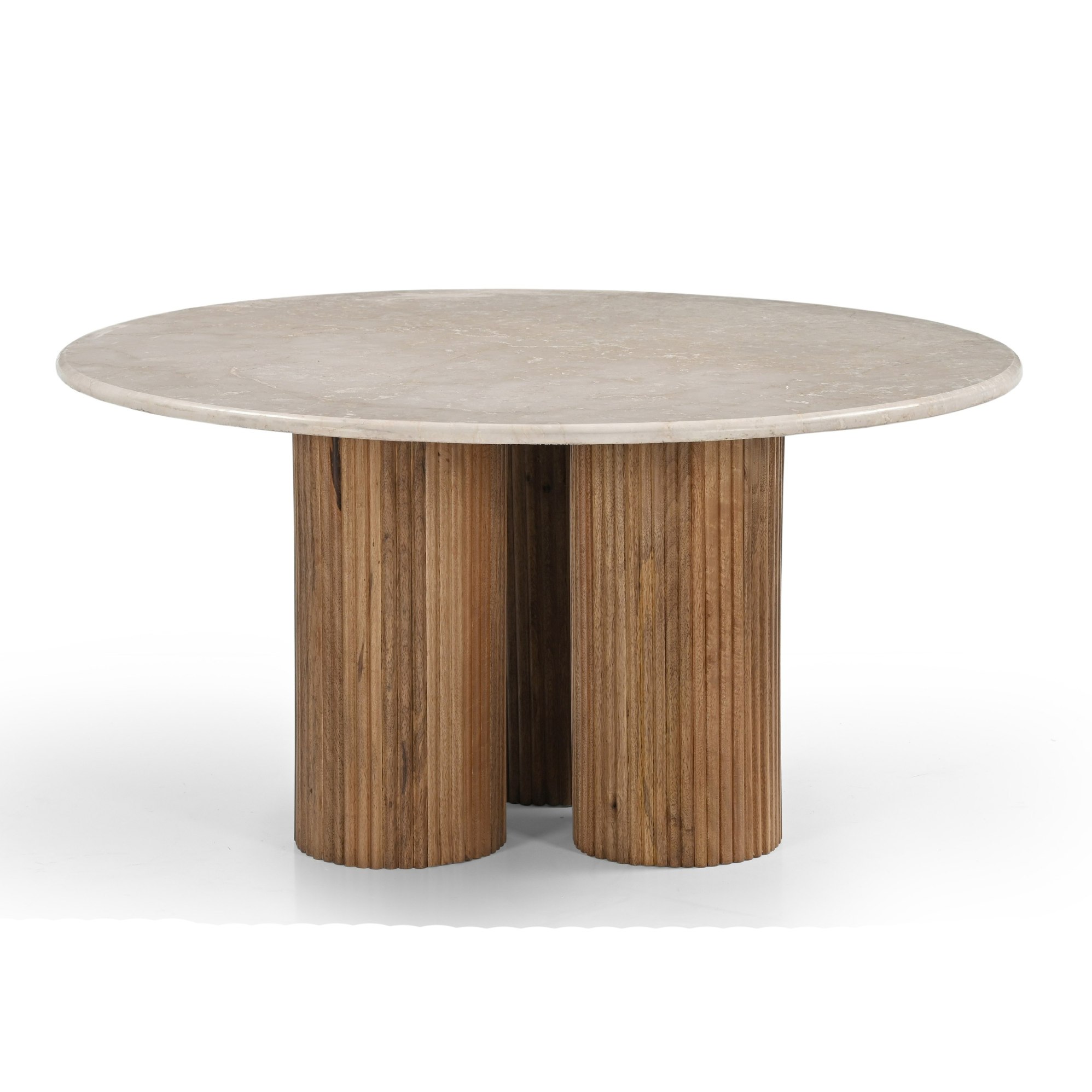 LA Furniture Hayden Modern Marble + Wood Round Coffee Table VGBR-SBA-4866 Contemporary Style by Vig Furnitrue Number 82000 Catch Home Goods