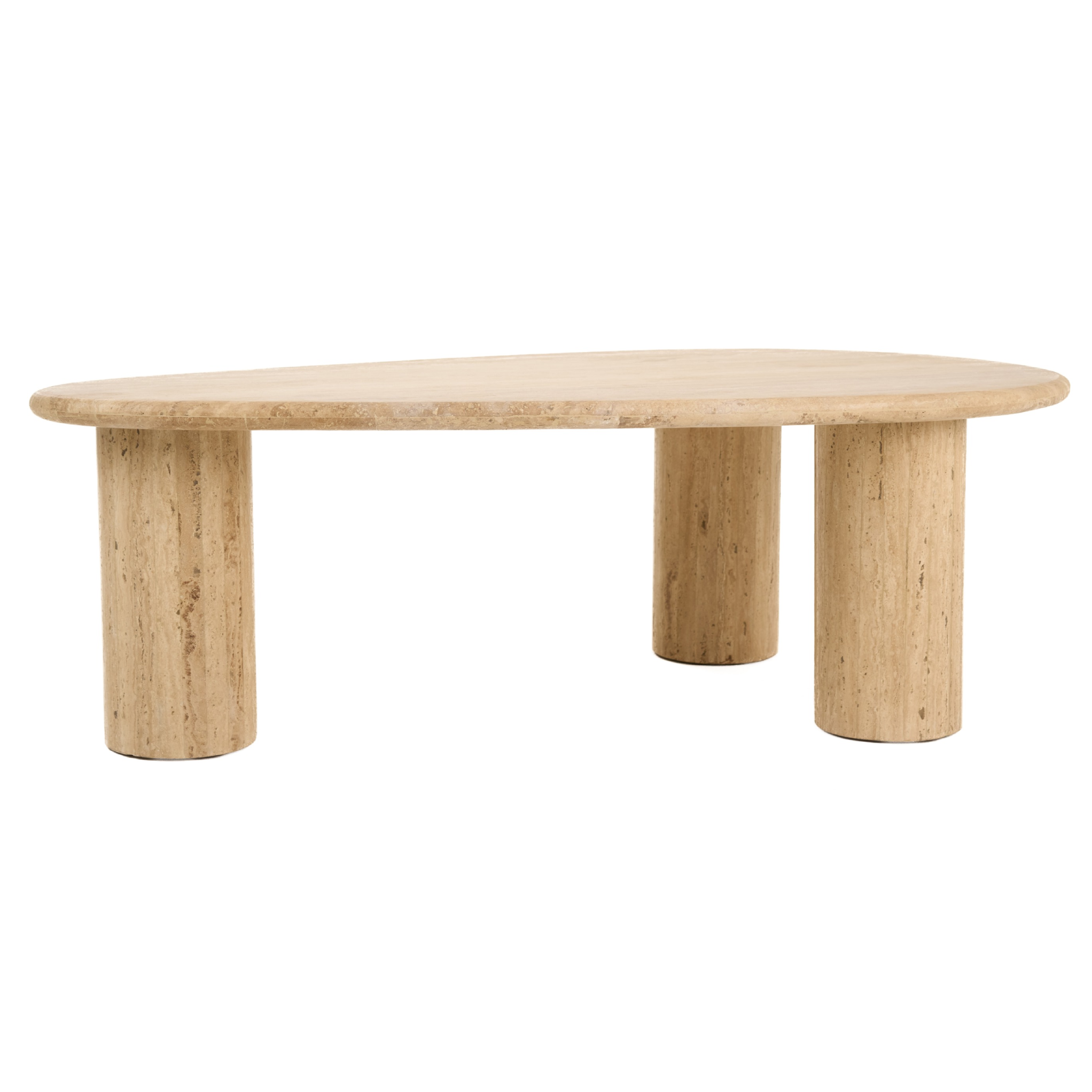 LA Furniture Gracemont Modern Travertine Marble Freeform Coffee Table VGBR-SBA-4962 Contemporary Style by Vig Furnitrue Number 82005 Catch Home Goods