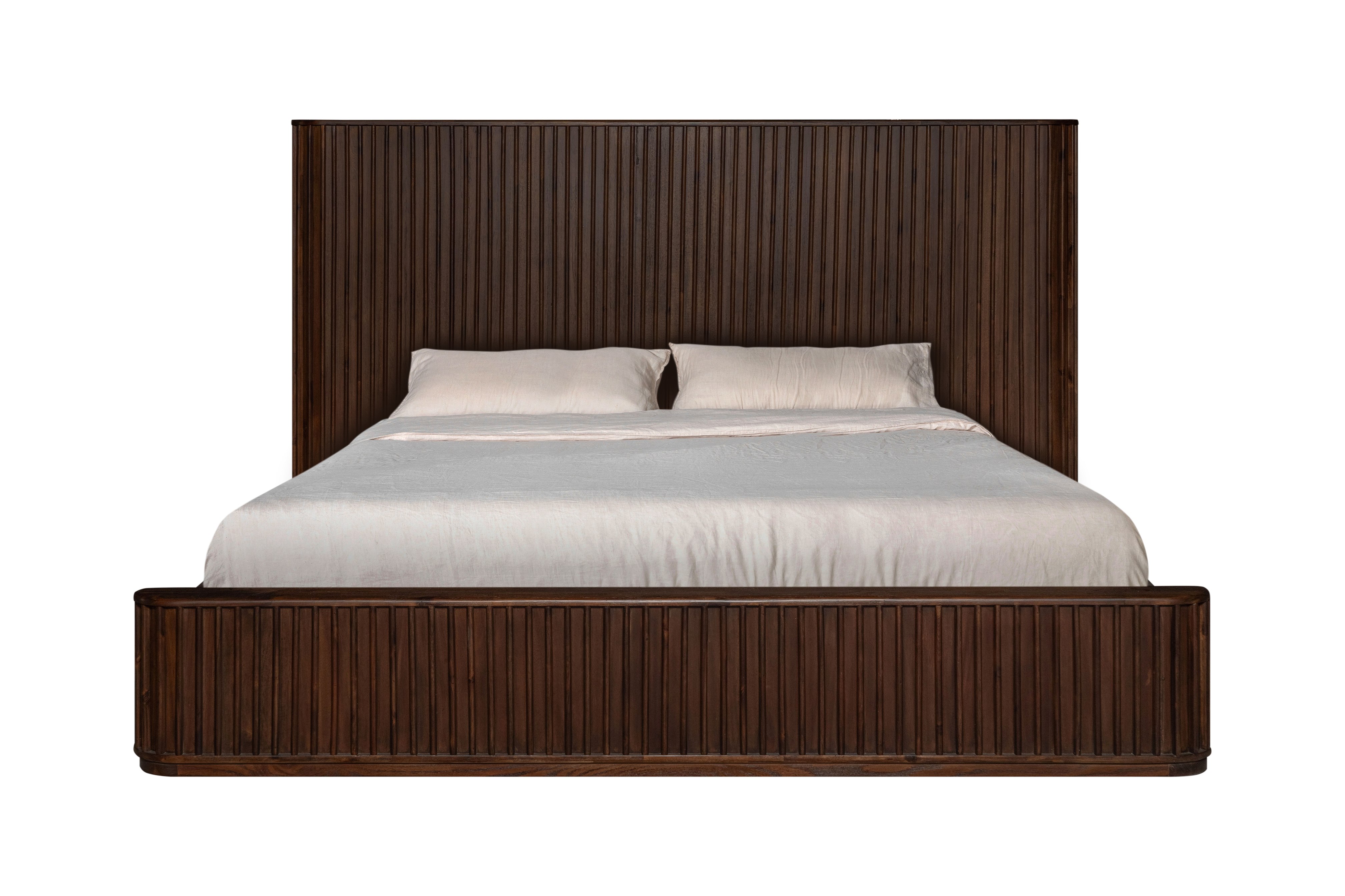 LA Furniture Queen Fields Modern Walnut Acacia Bed VGWD-VGD3-BED-WAL-Q Contemporary Style by Vig Furnitrue Number TBD Catch Home Goods